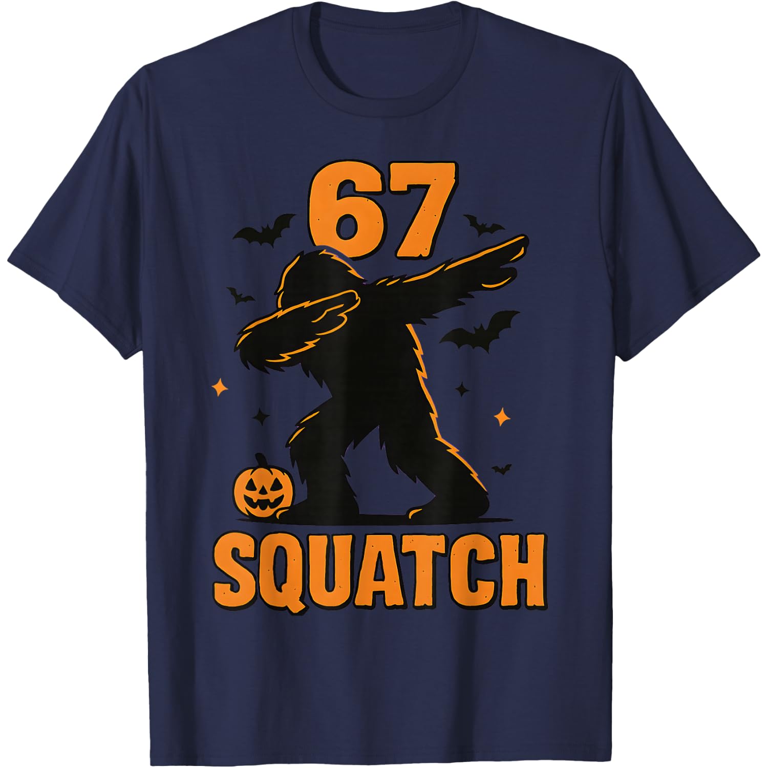 67 Halloween Bigfoot Six Seven Sasquatch Brainrot Meme Boys T-Shirt