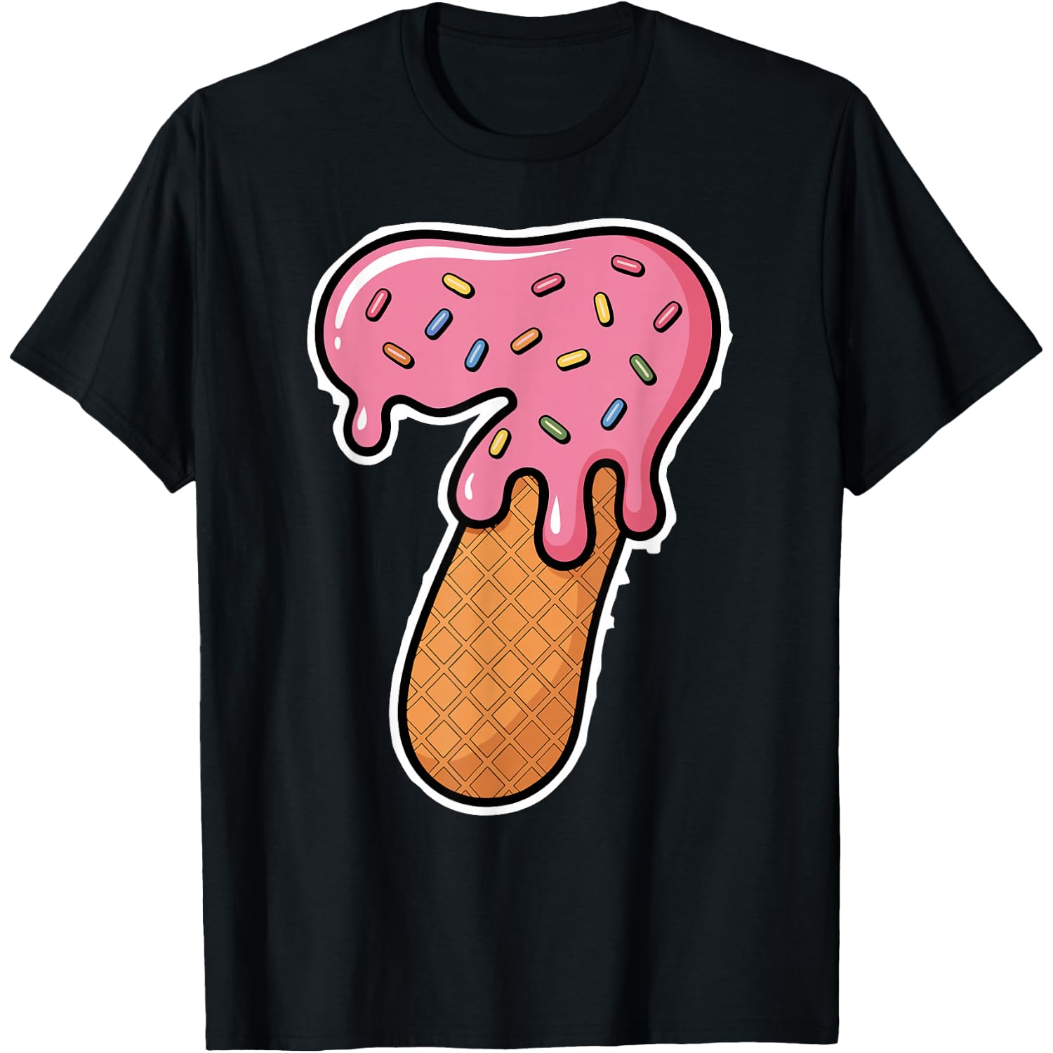 67 Halloween Costume Duo Matching Number 6 and 7 Ice Cream T-Shirt