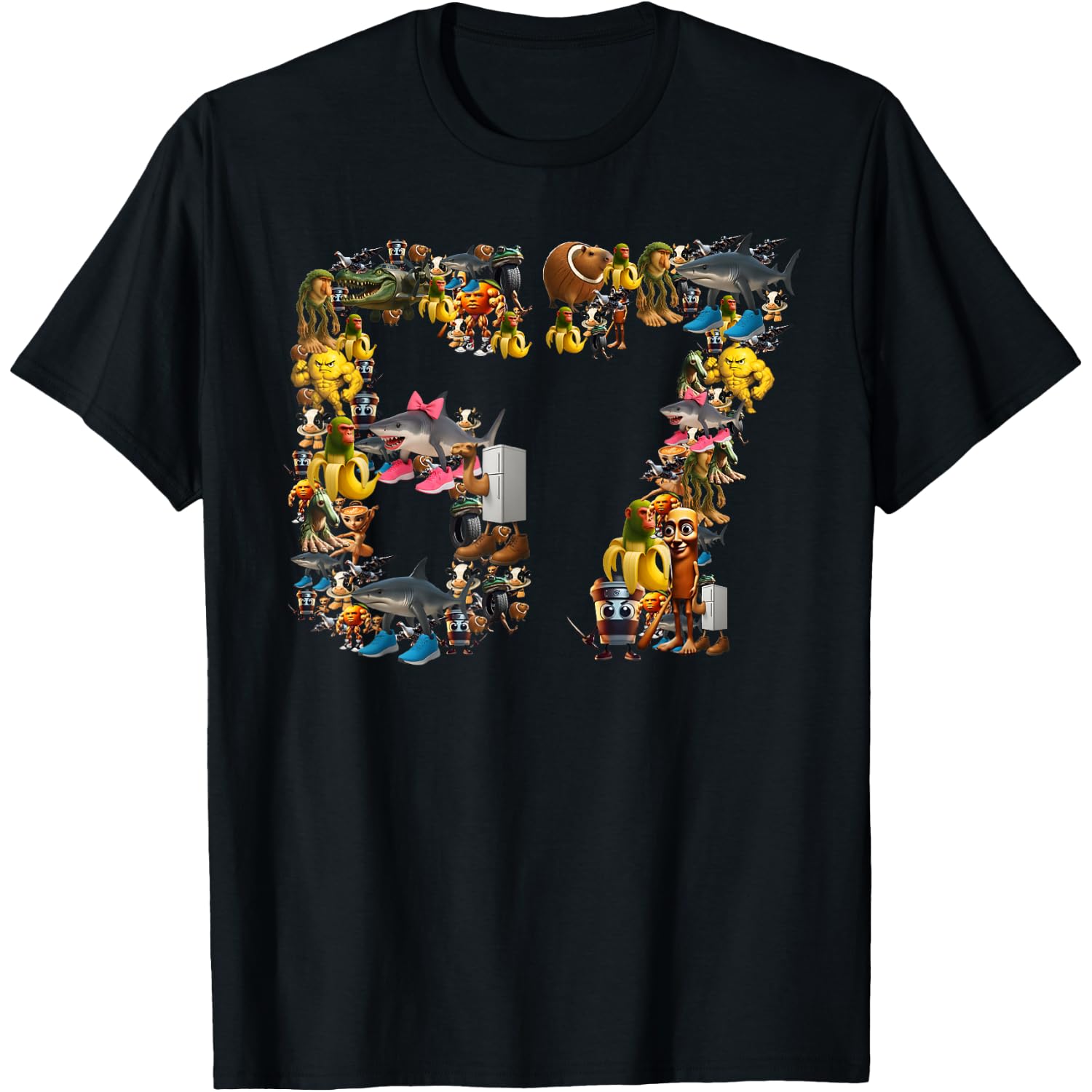 67 Six Seven Birthday Meme Viral Italian Brainrot Halloween T-Shirt