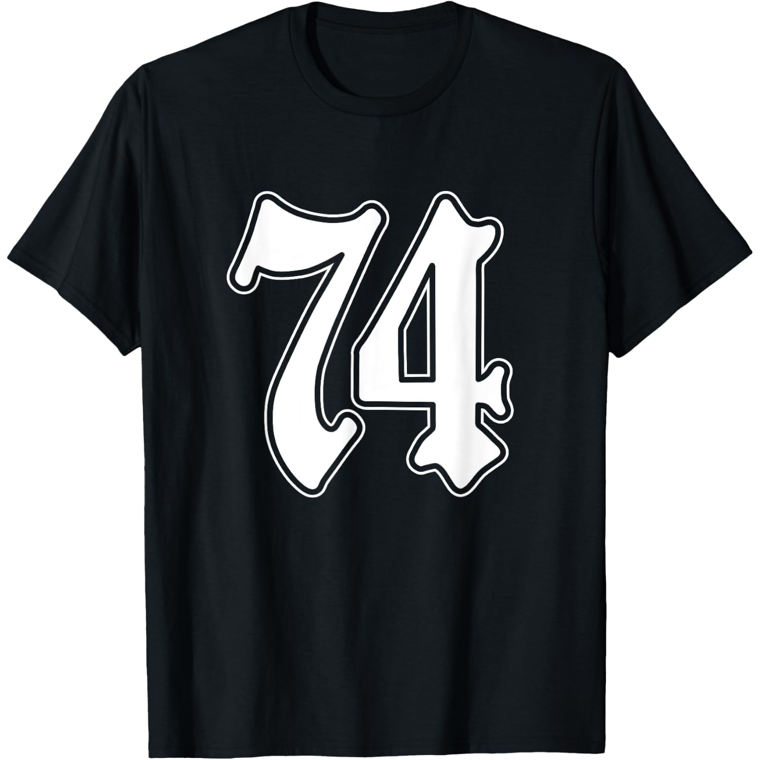 #74 White Number 74 Latino Sports Fan Team Cholo Easy T-Shirt