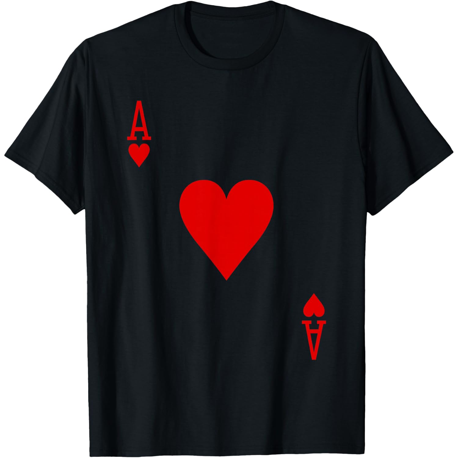Ace of Hearts T-Shirt Playing Card Halloween Costume T-Shirt