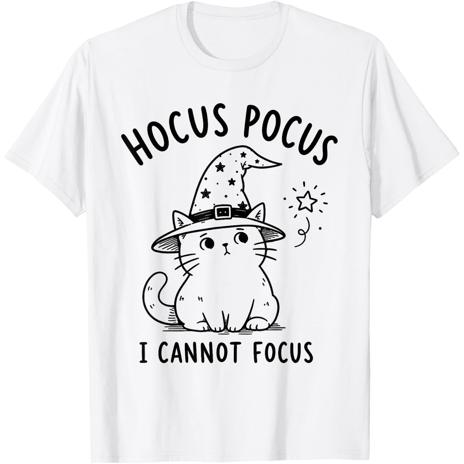 ADHD Halloween Humor Hocus Pocus I Cannot Focus T-Shirt