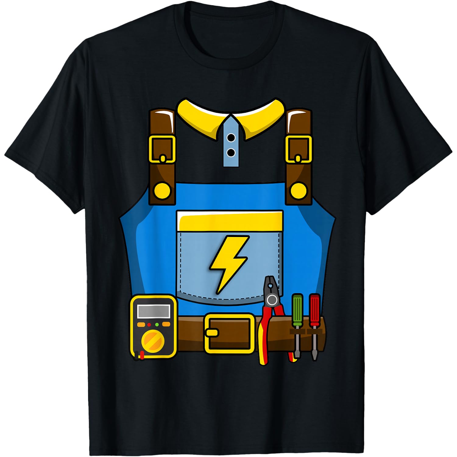 Adult Kid Halloween Lineman Electrician Costume T-Shirt