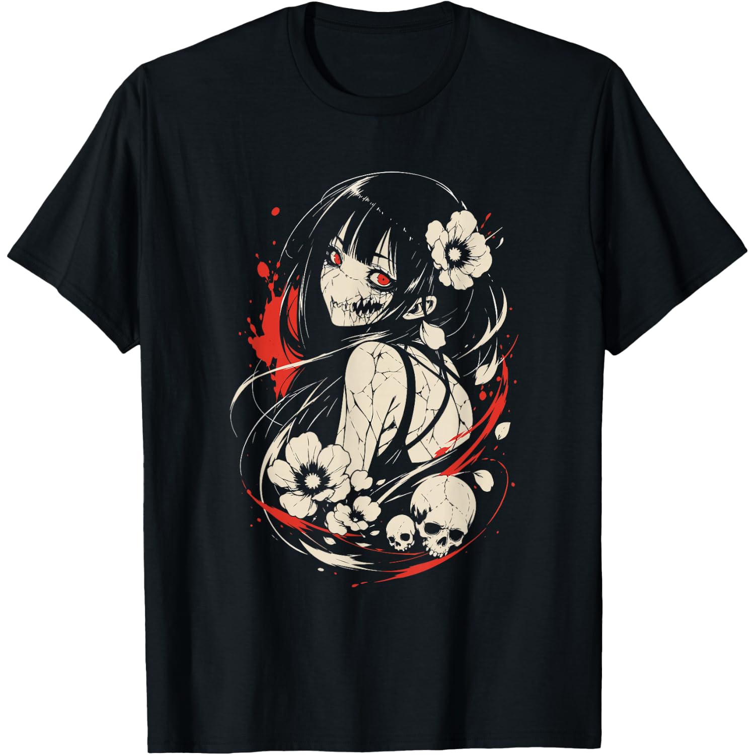 Anime Convention Outfit Dark Anime Girl Creepy Cosplay T-Shirt