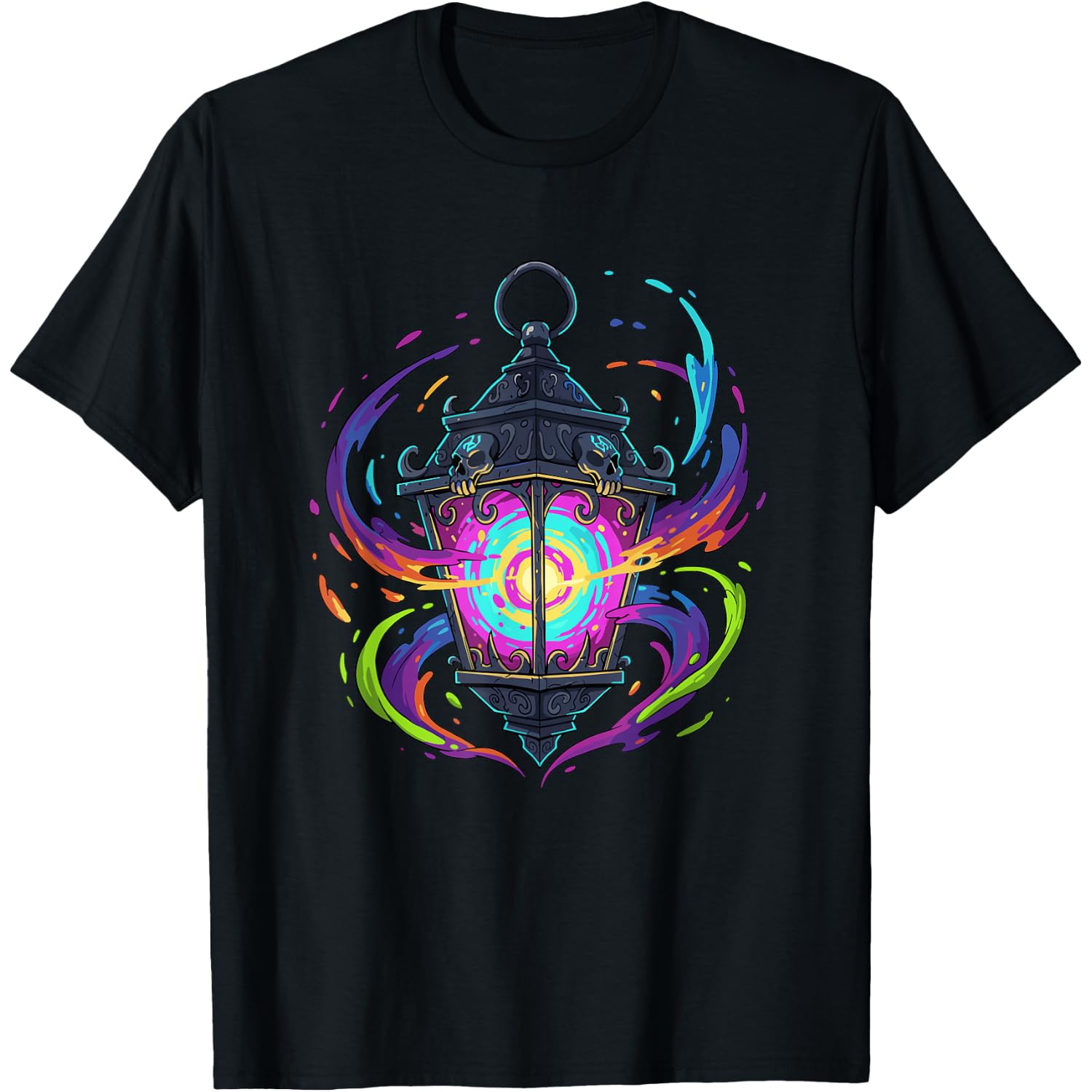 Arcane Lantern Swirling Rainbow Mystic Energy T-Shirt