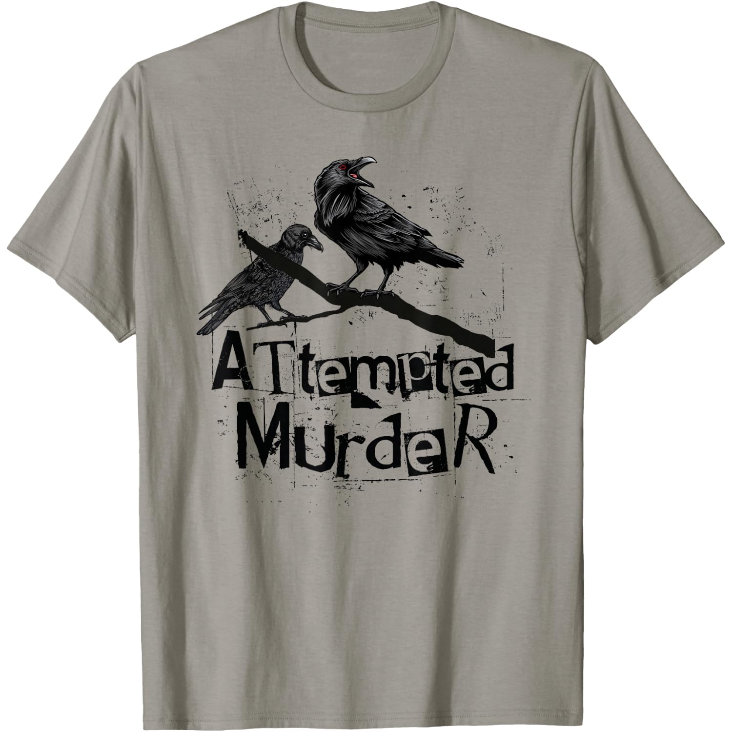 Attempted Murder, Crows Collective Noun, Funny Halloween T-Shirt