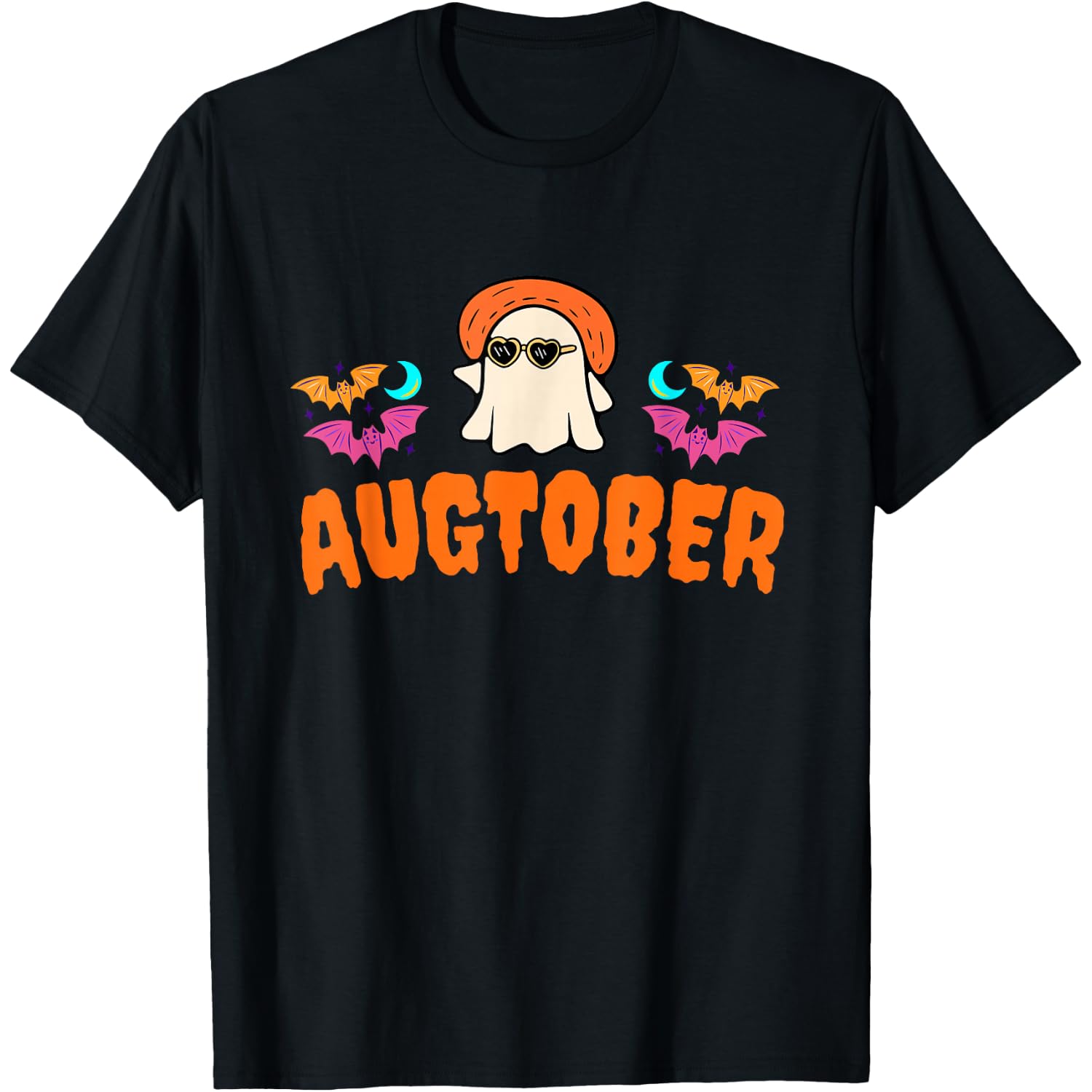 Augtober Funny Ghost Summerween Spooky Halloween Summer T-Shirt