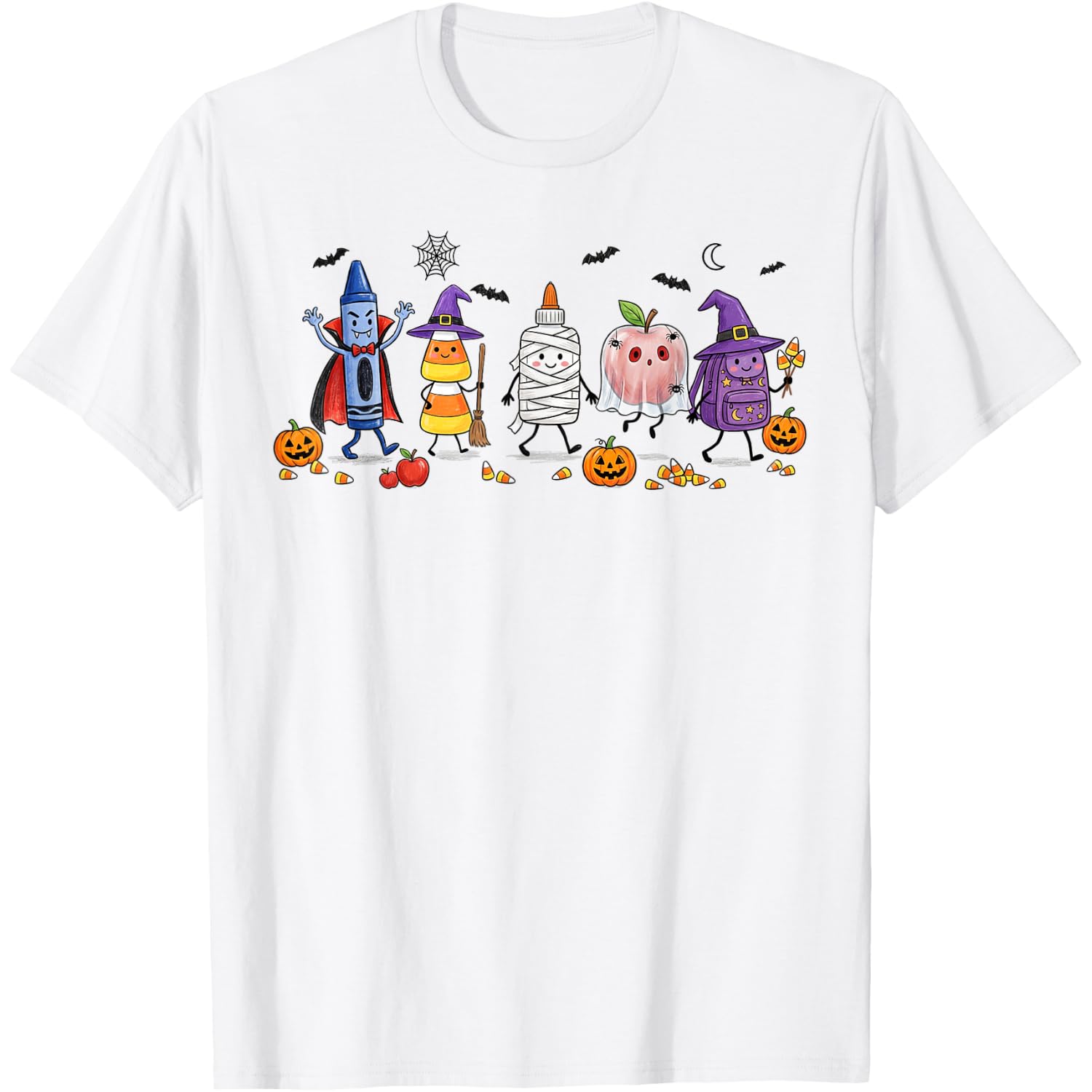Back to School Halloween Teacher Spooky School Supplies T-Shirt