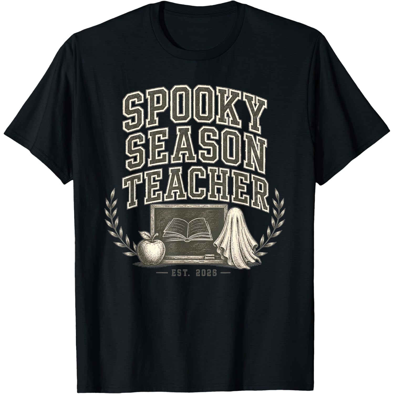 Back to School Halloween Teacher Vintage Spooky Season T-Shirt