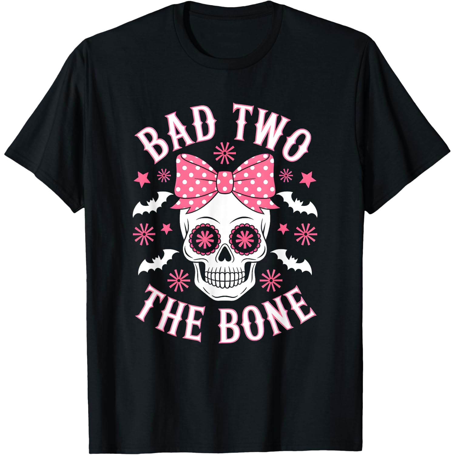 Bad Two The Bone Skull Birthday Theme T-Shirt