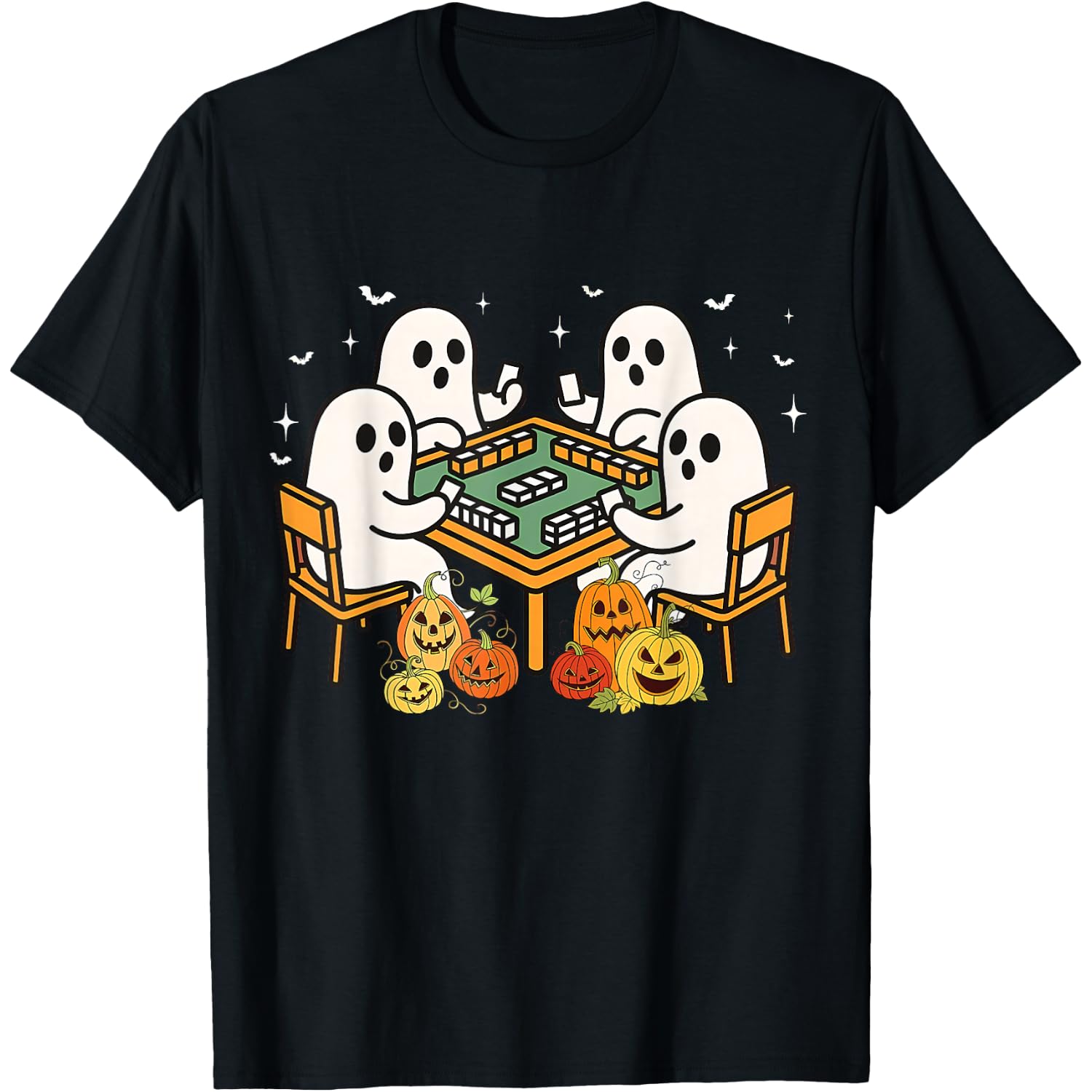 Bam Boo Halloween Ghost Mahjong Funny Costume Game Men Women T-Shirt
