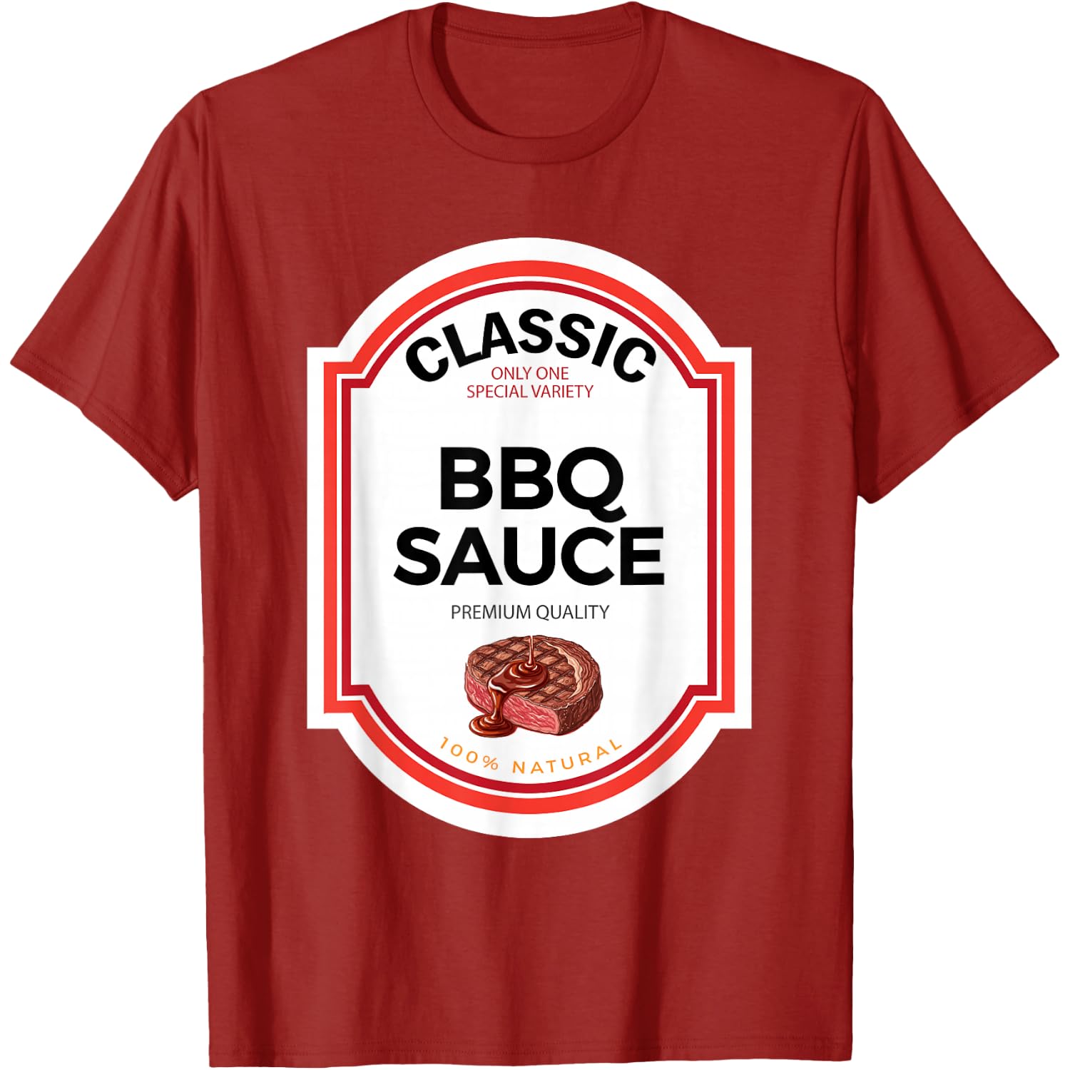 Barbecue Sauce Halloween Funny BBQ Matching Costume Label T-Shirt