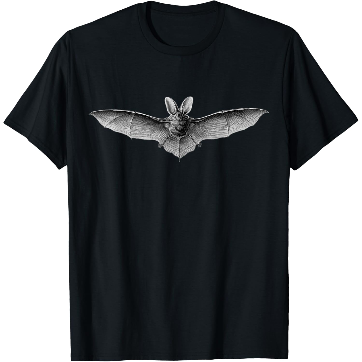Bat Scientific Illustration Biology Art for Halloween T-Shirt