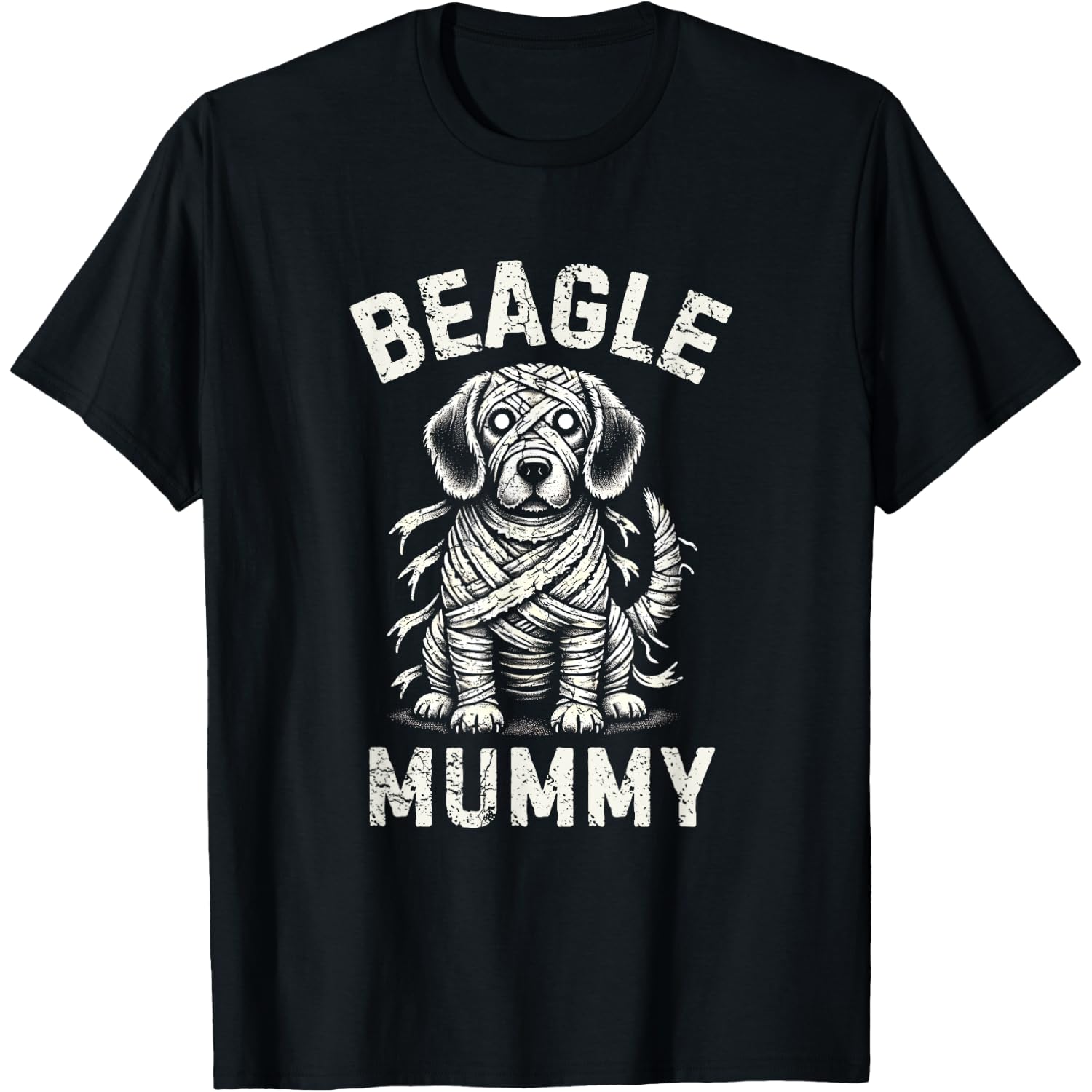 Beagle Mummy Funny Dog Easy Cheap Halloween Costume T-Shirt