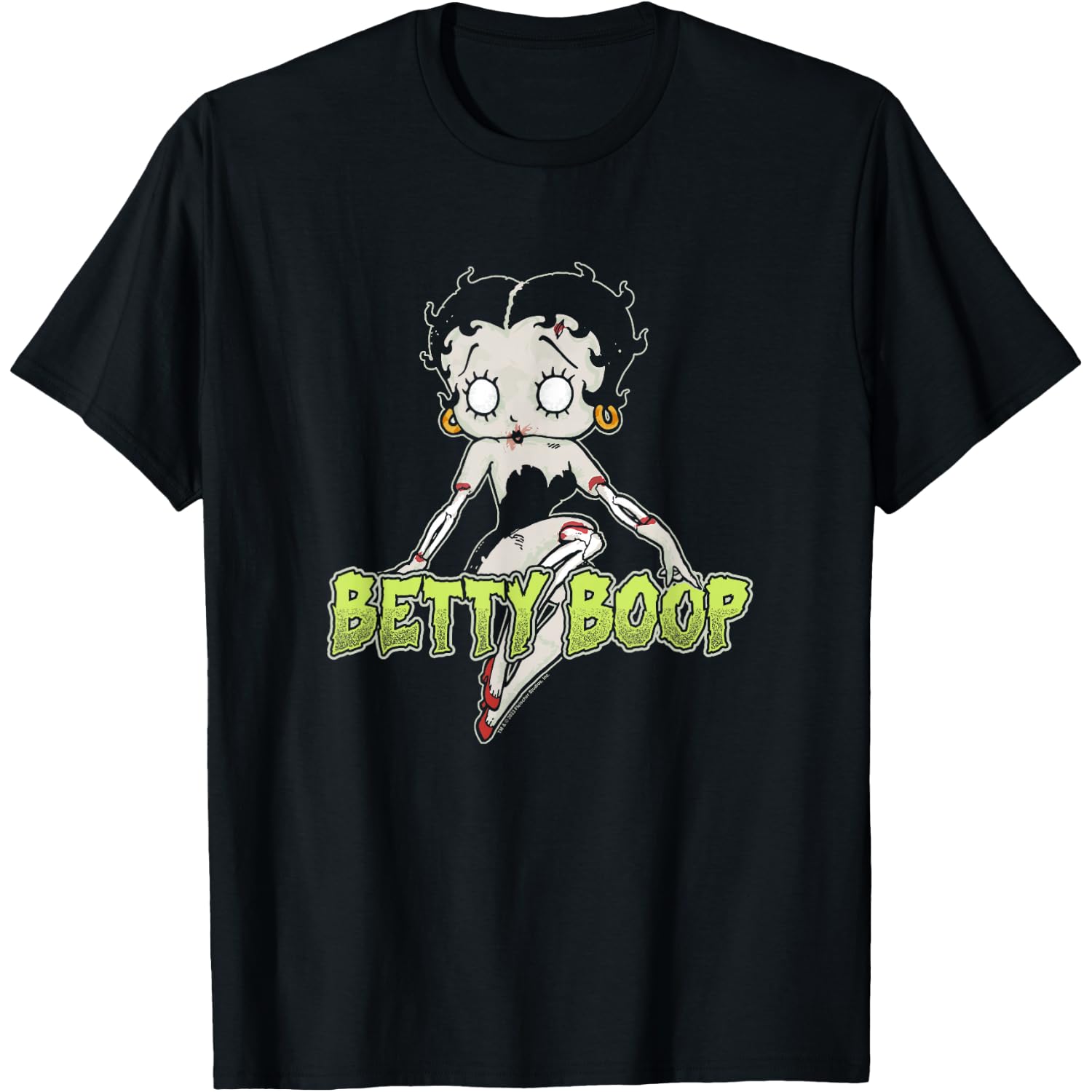 Betty Boop Halloween Zombie Death Love Babe Corpse Vintage T-Shirt