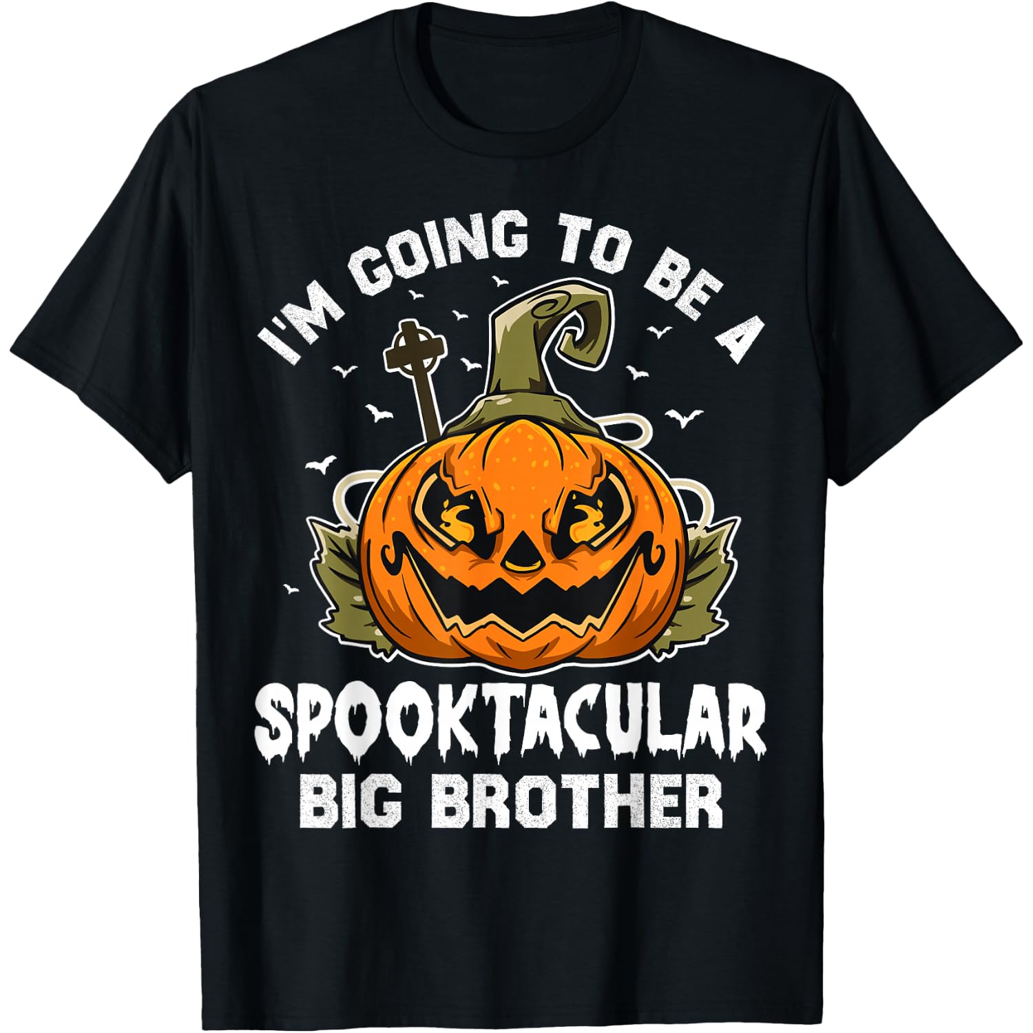 Big Brother Halloween Pregnancy Announcement Pumpkin Funny T-Shirt