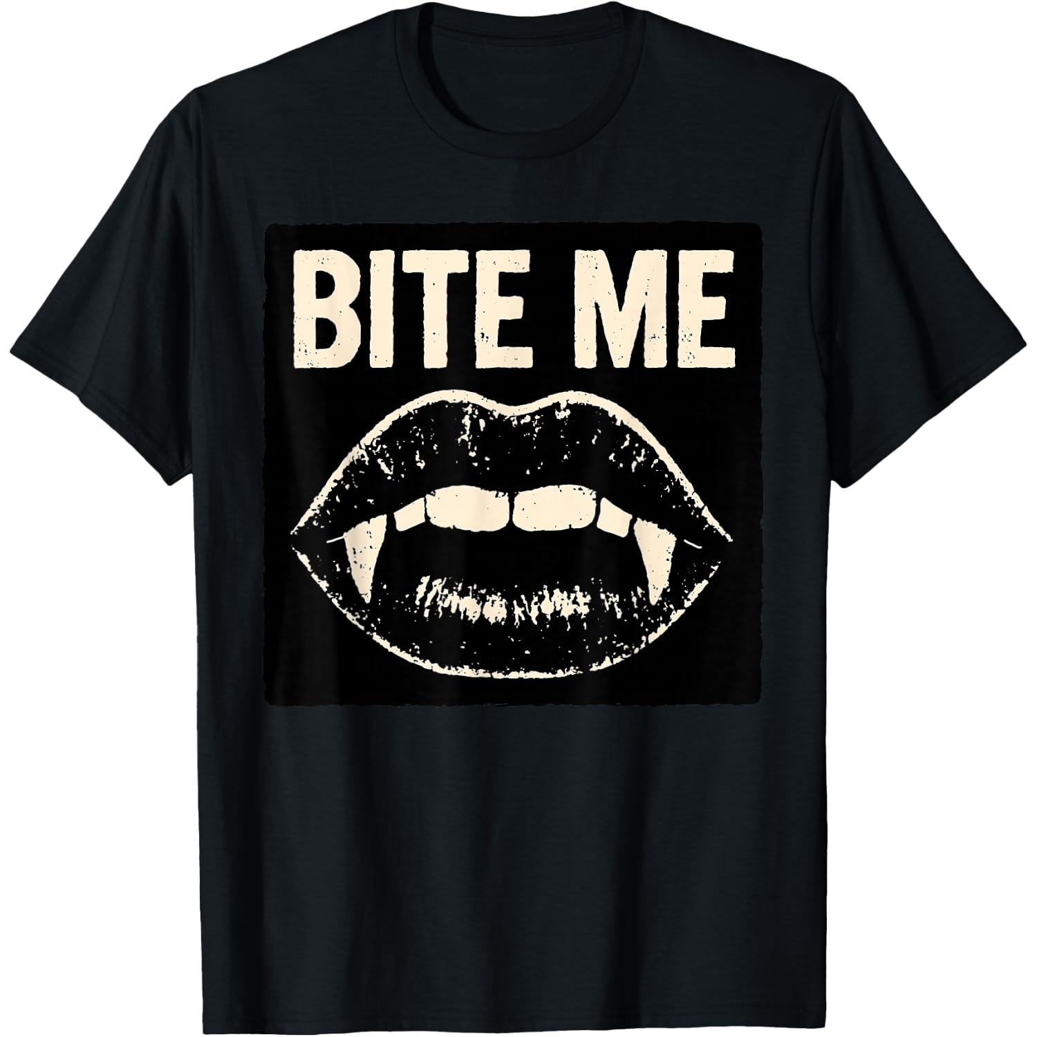 Bite Me Vampire Lips Gothic Halloween Emo Edgy T-Shirt