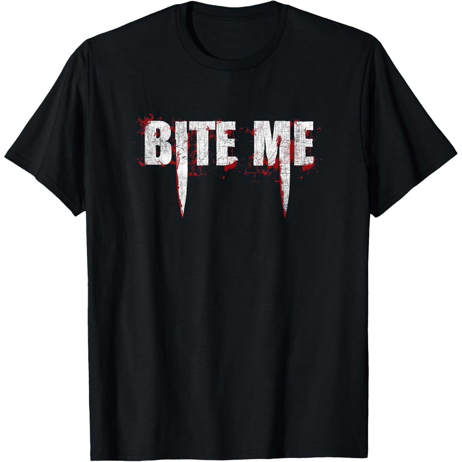 Bite Me Vampire Teeth Bloody Halloween T-Shirt T-Shirt