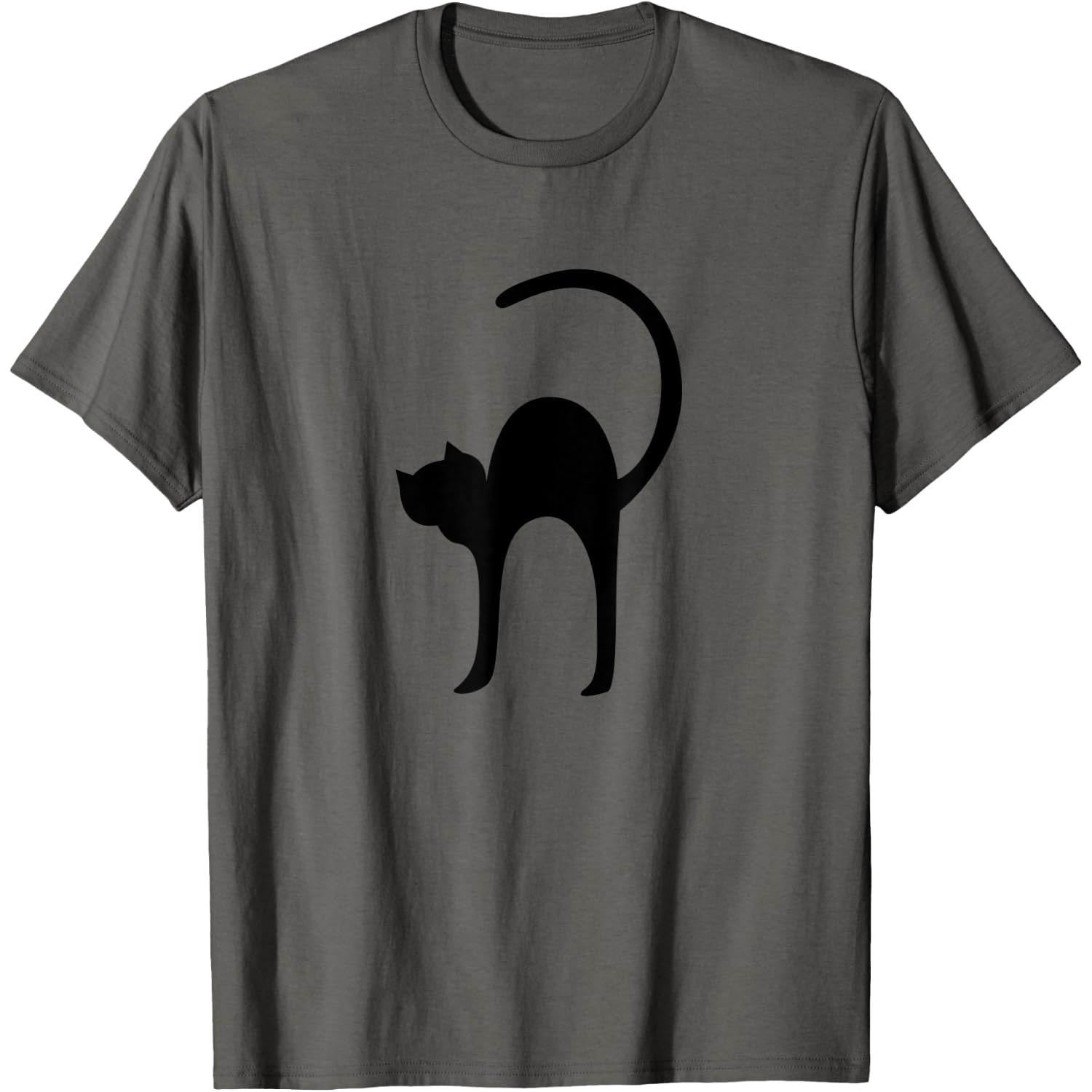 Black Cat Arched Back Halloween Style School Cat Lover Women T-Shirt