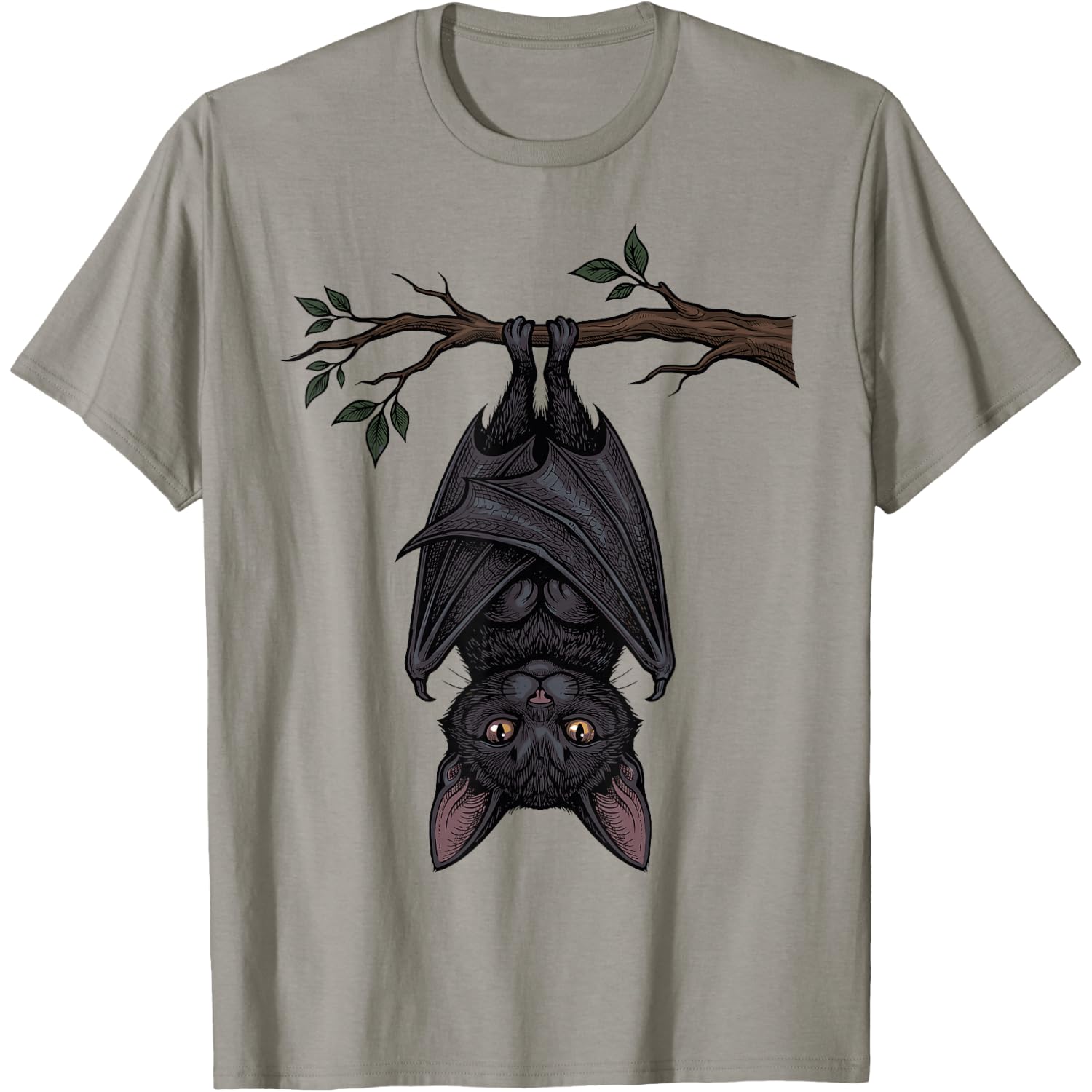 Black Cat Bat Kitten Halloween Funny Spooky T-Shirt