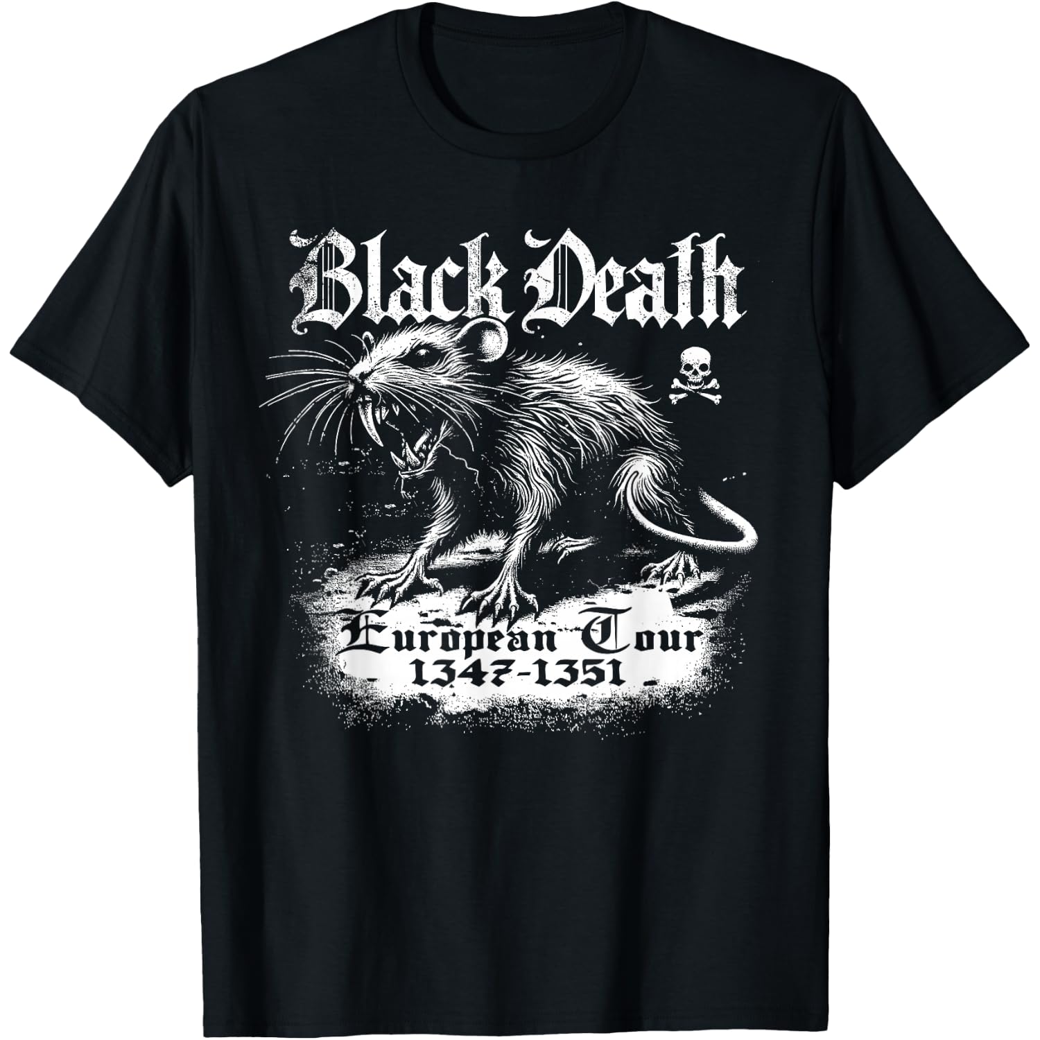 Black Death European Tour Pest Rat Medieval History T-Shirt