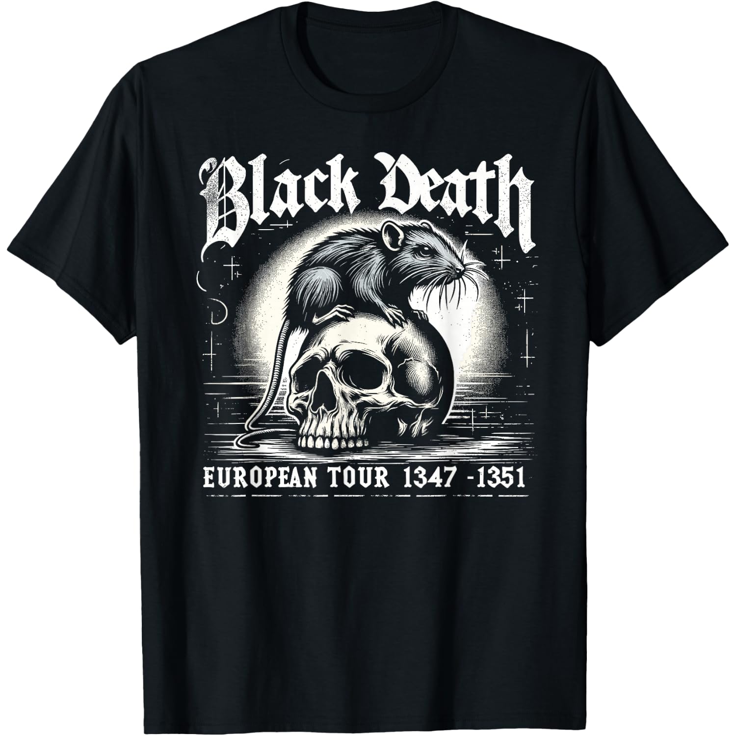 Black Death European Tour Plague Rat Medieval History T-Shirt