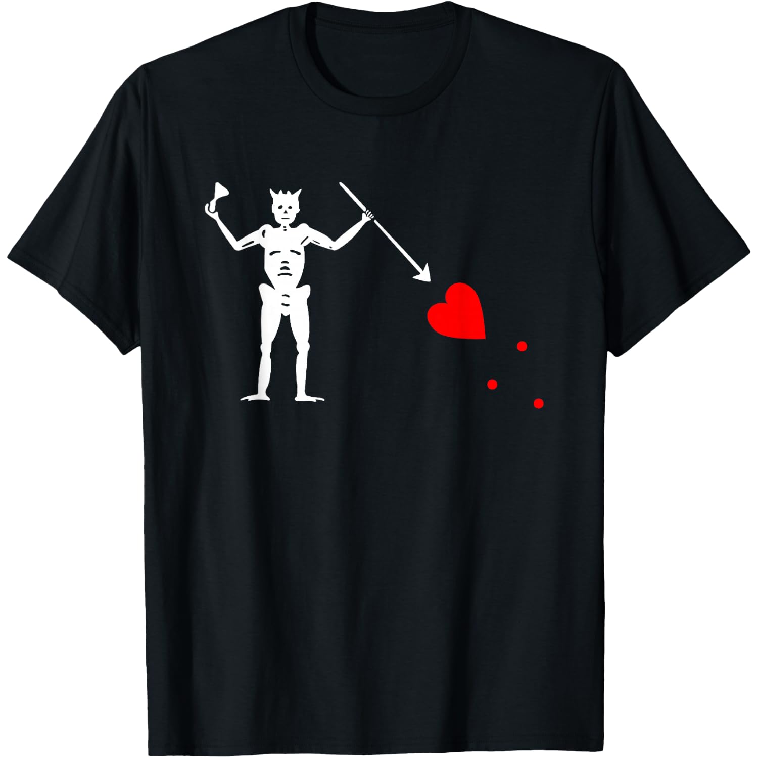 Blackbeard Pirate Flag Jolly Roger Skeleton Halloween T-Shirt