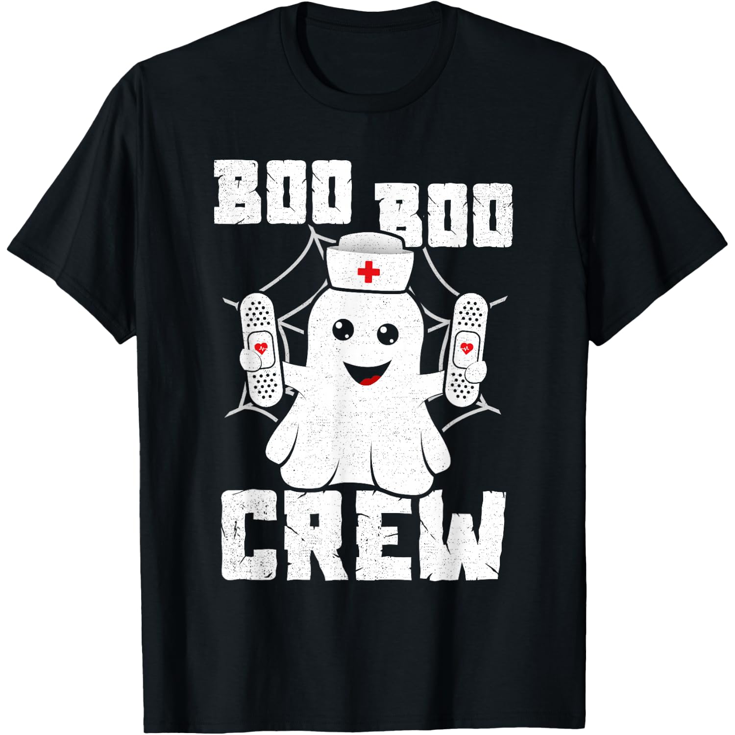 Boo Boo Crew Shirt Ghost Nurse Costume Girls Funny Halloween T-Shirt