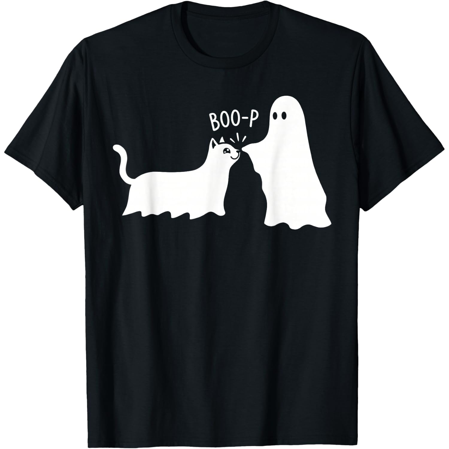 Boo Boo-p Cat Ghost Funny Halloween Cat Lovers Cat Mom T-Shirt