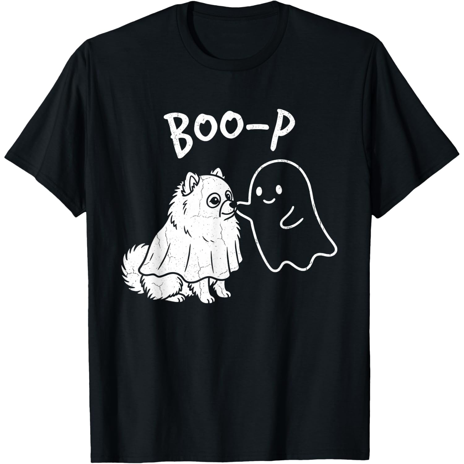 Boo Boo-p Dog Ghost Funny Halloween Dog Lovers Dog Mom T-Shirt