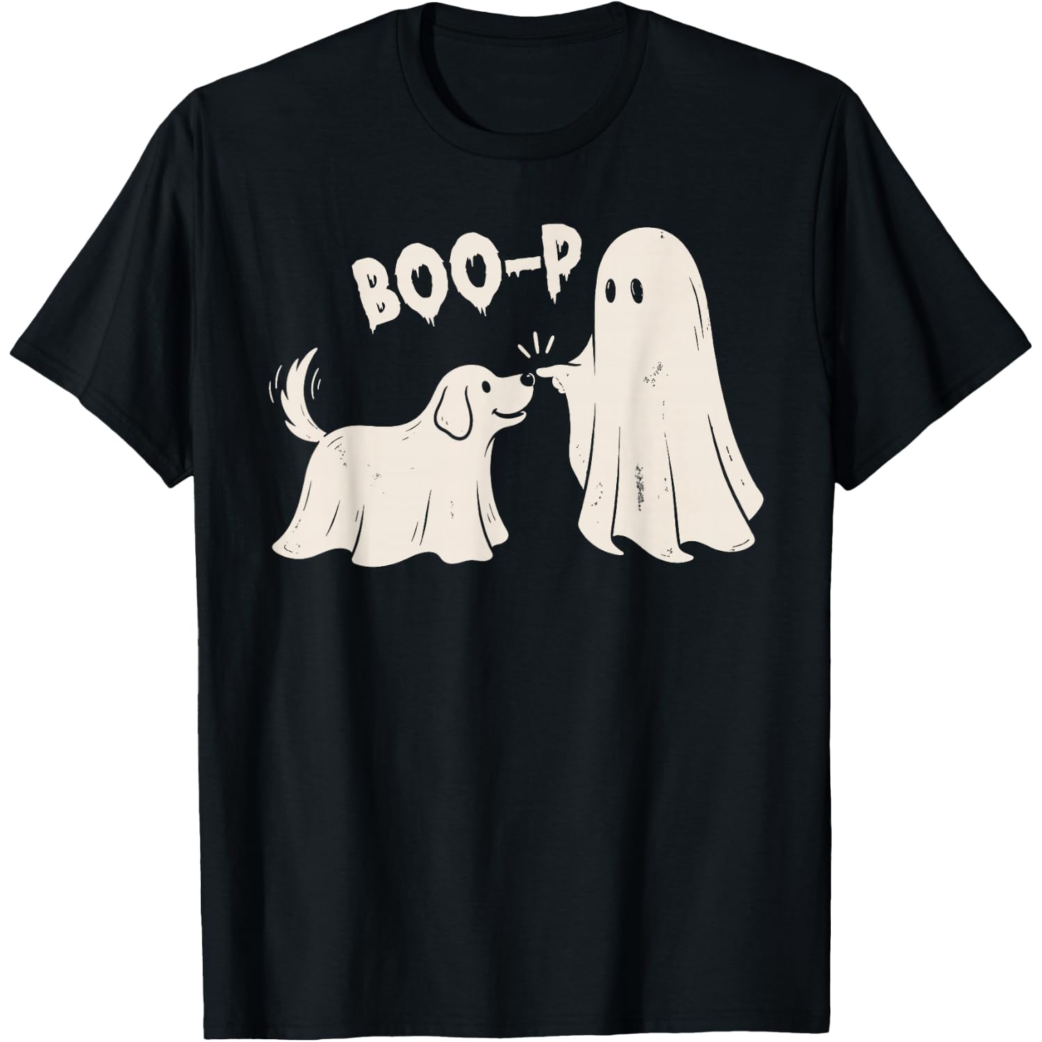 Boo Boo-p Dog Ghost Funny Halloween Dog Lovers Dog Mom T-Shirt