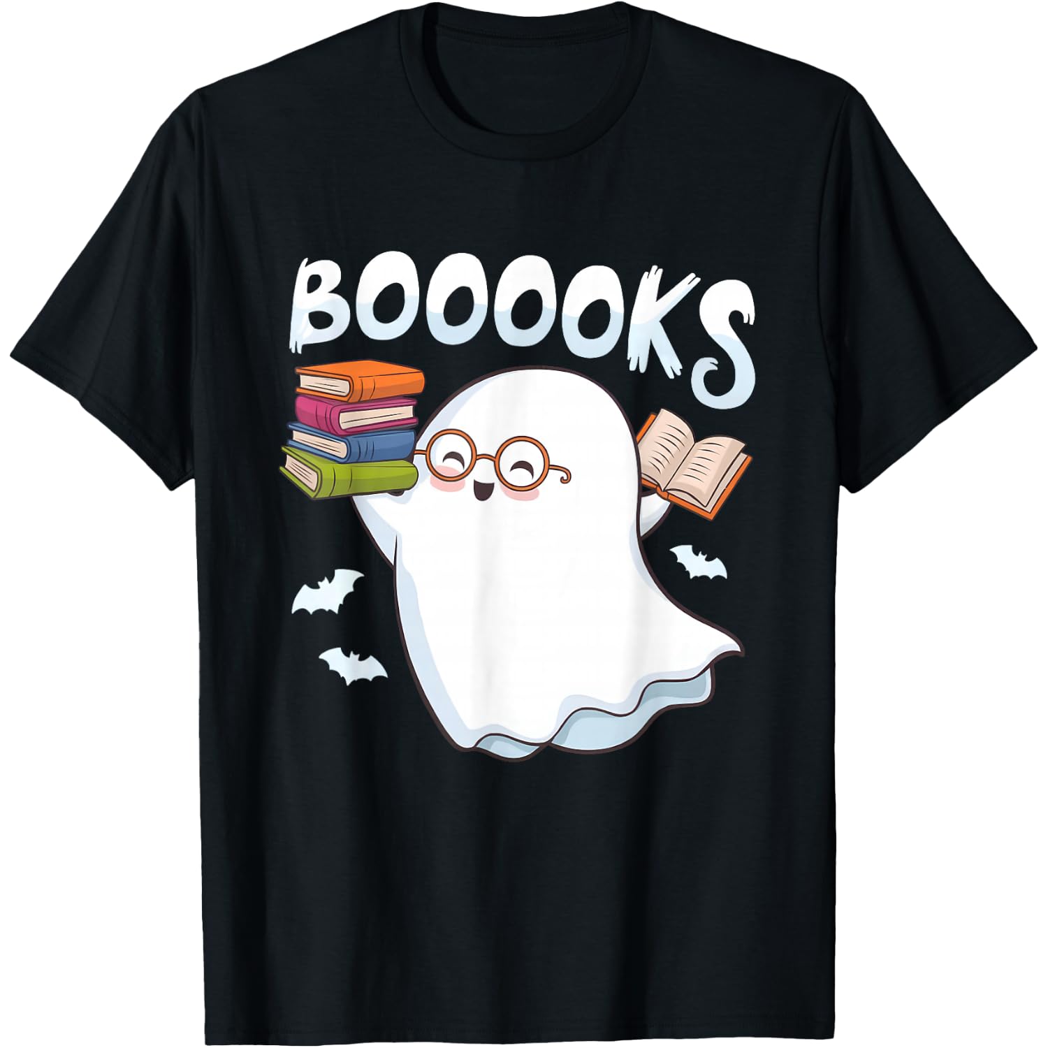 Books Halloween Librarian Teacher Reader Reading Book Lover T-Shirt