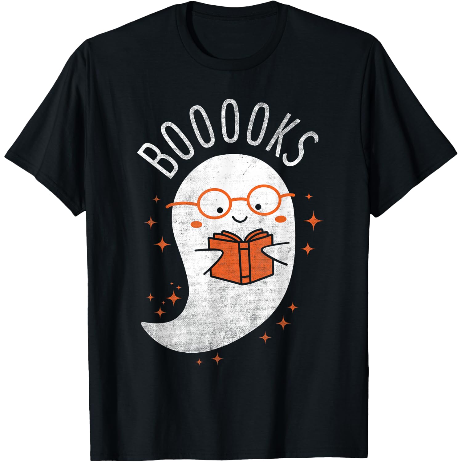 Booooks Ghost Funny Halloween Teacher Book Library Reading T-Shirt
