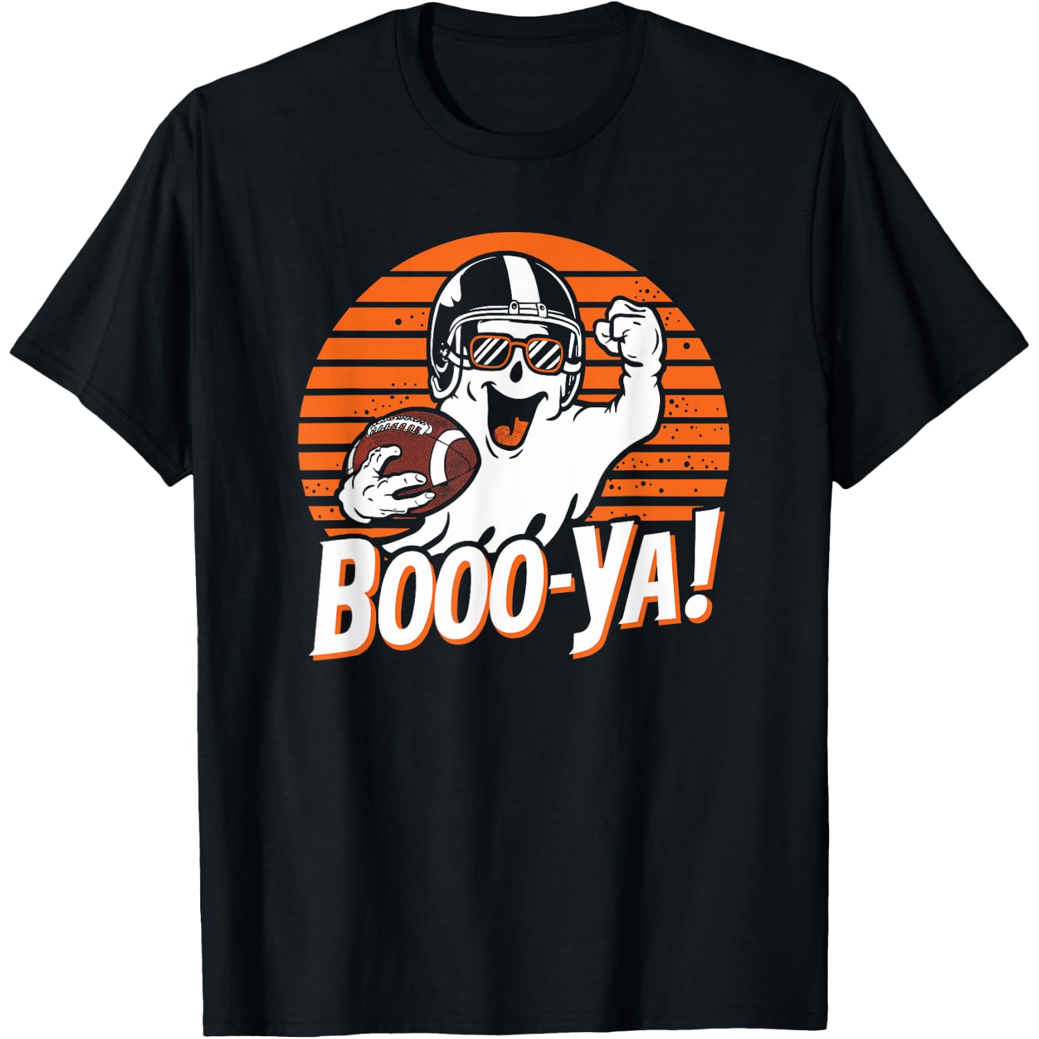Boooya, Spooky Ghost Halloween Football T-Shirt