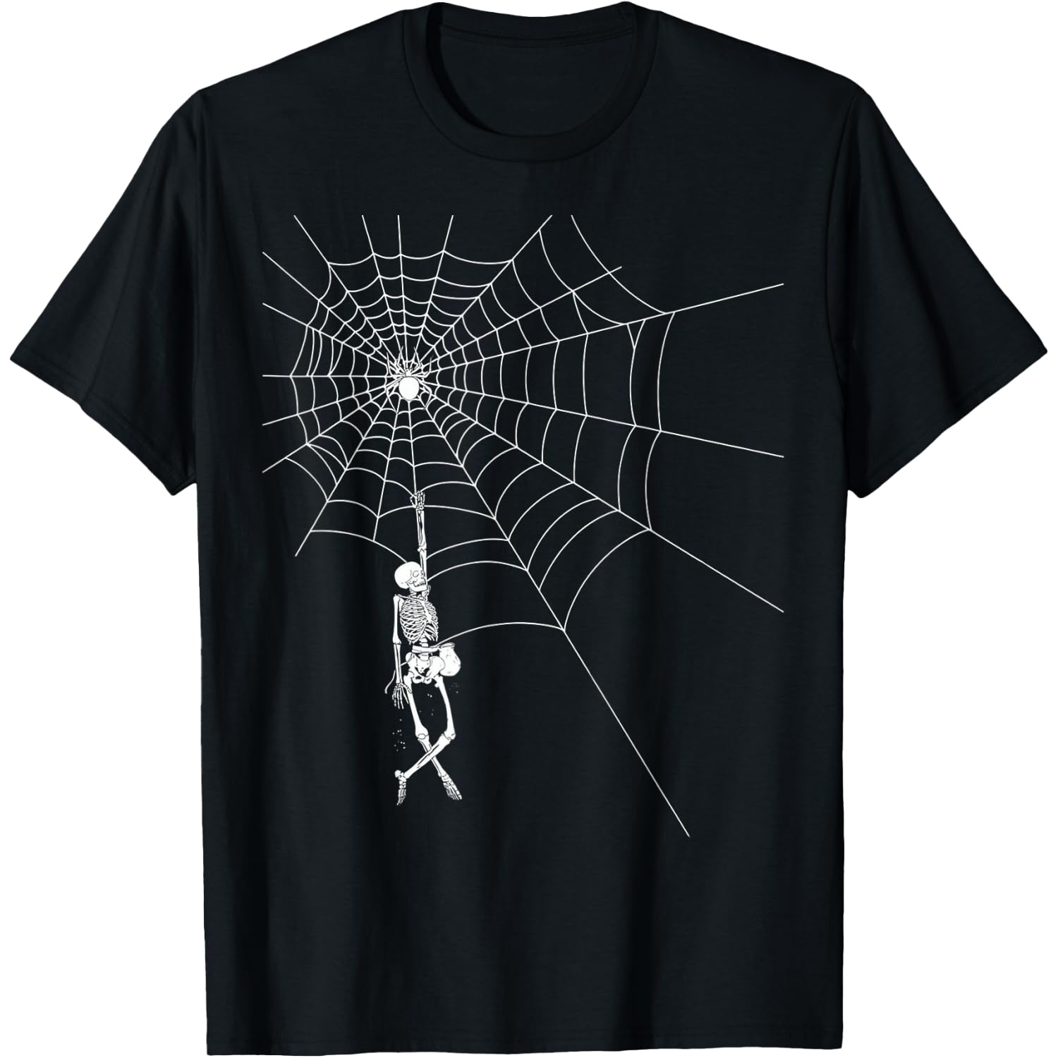 Bouldering Skeleton Spider Rock Climbing Halloween T-Shirt