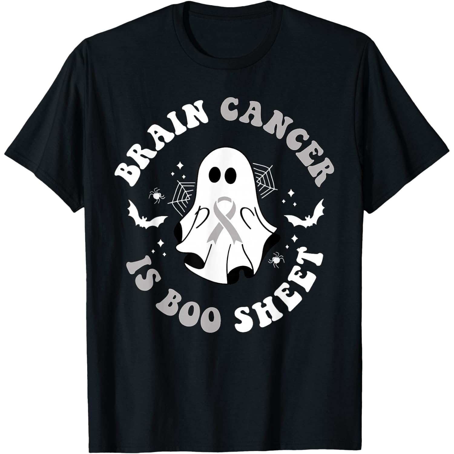 Brain Cancer is Boo Sheet Ghost Ribbon Awareness Halloween T-Shirt