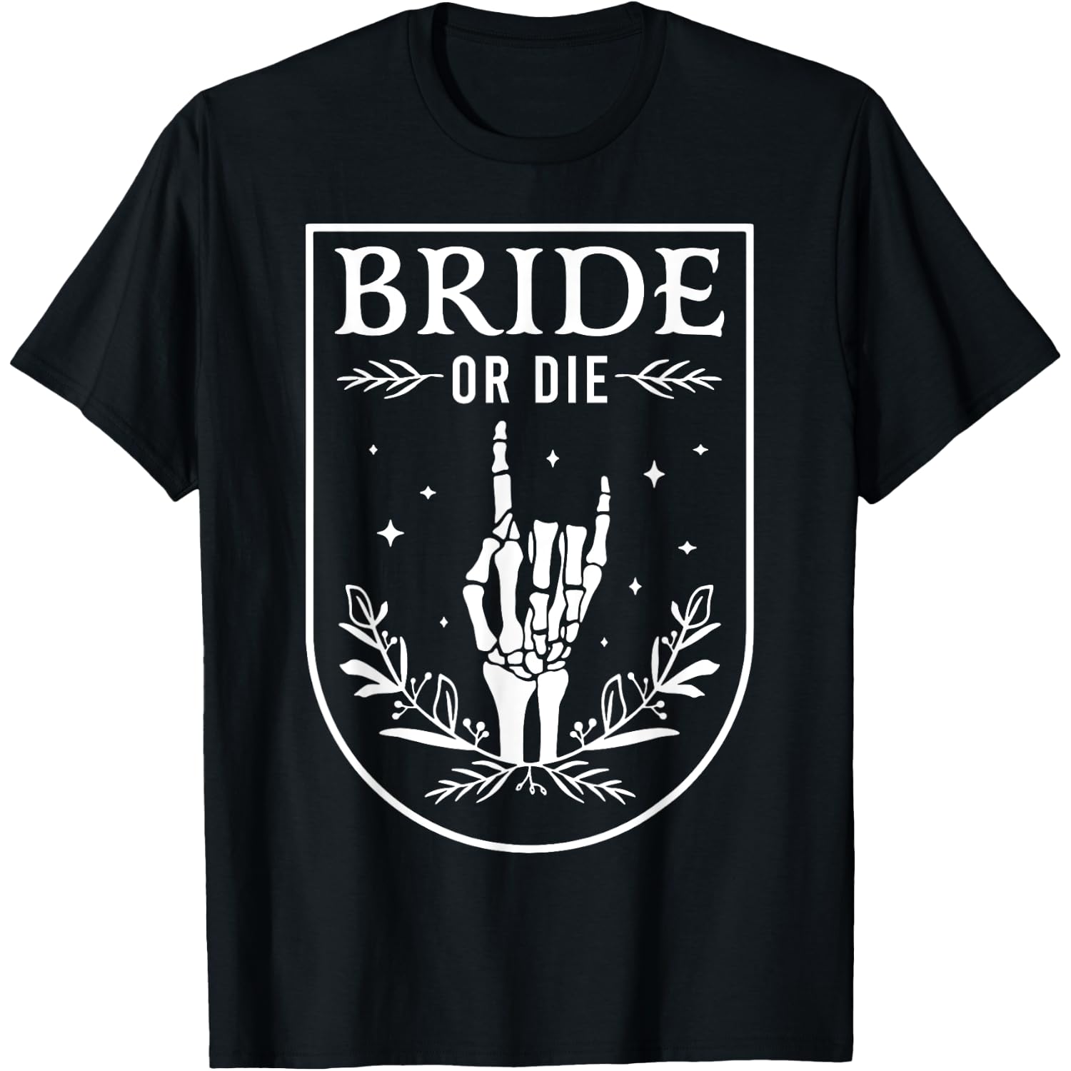 Bride Or Die Retro Halloween Bachelorette Matching T-Shirt