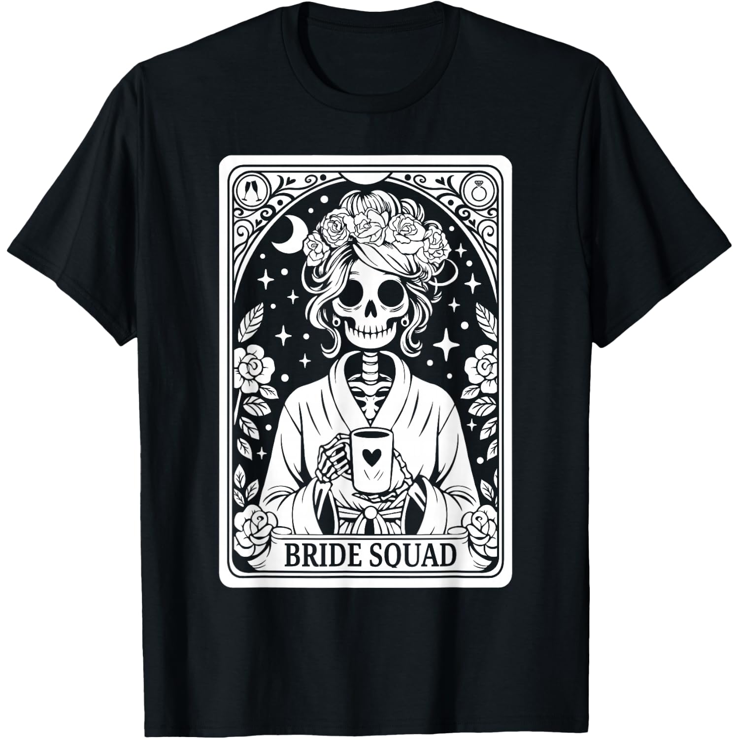 Bride Squad Skeleton Wedding Bachelorette Gothic Matching T-Shirt