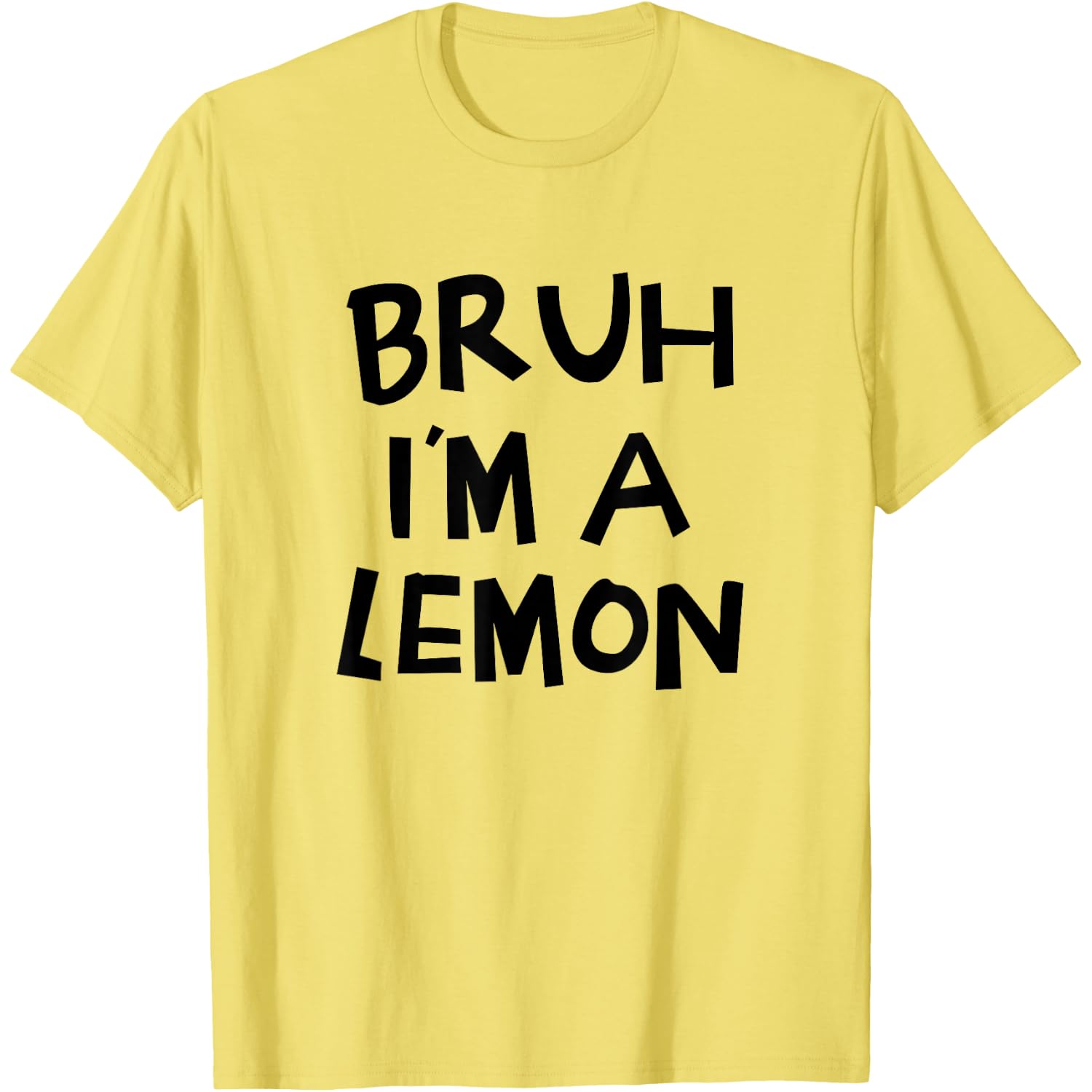 Bruh I'm A Lemon Funny Halloween Costume Men Women Boy Girl T-Shirt