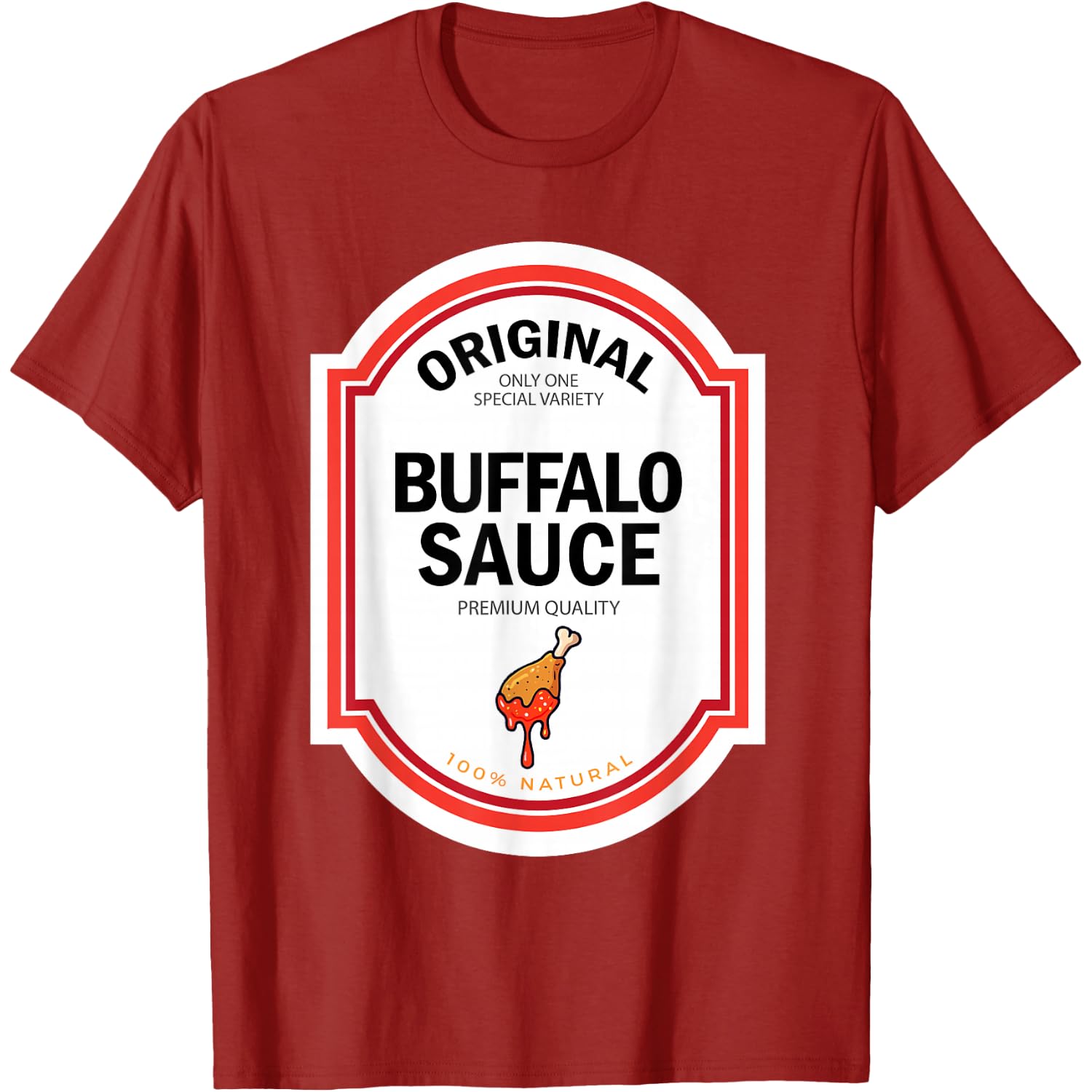 Buffalo Sauce Halloween Funny Group Matching Costume Label T-Shirt