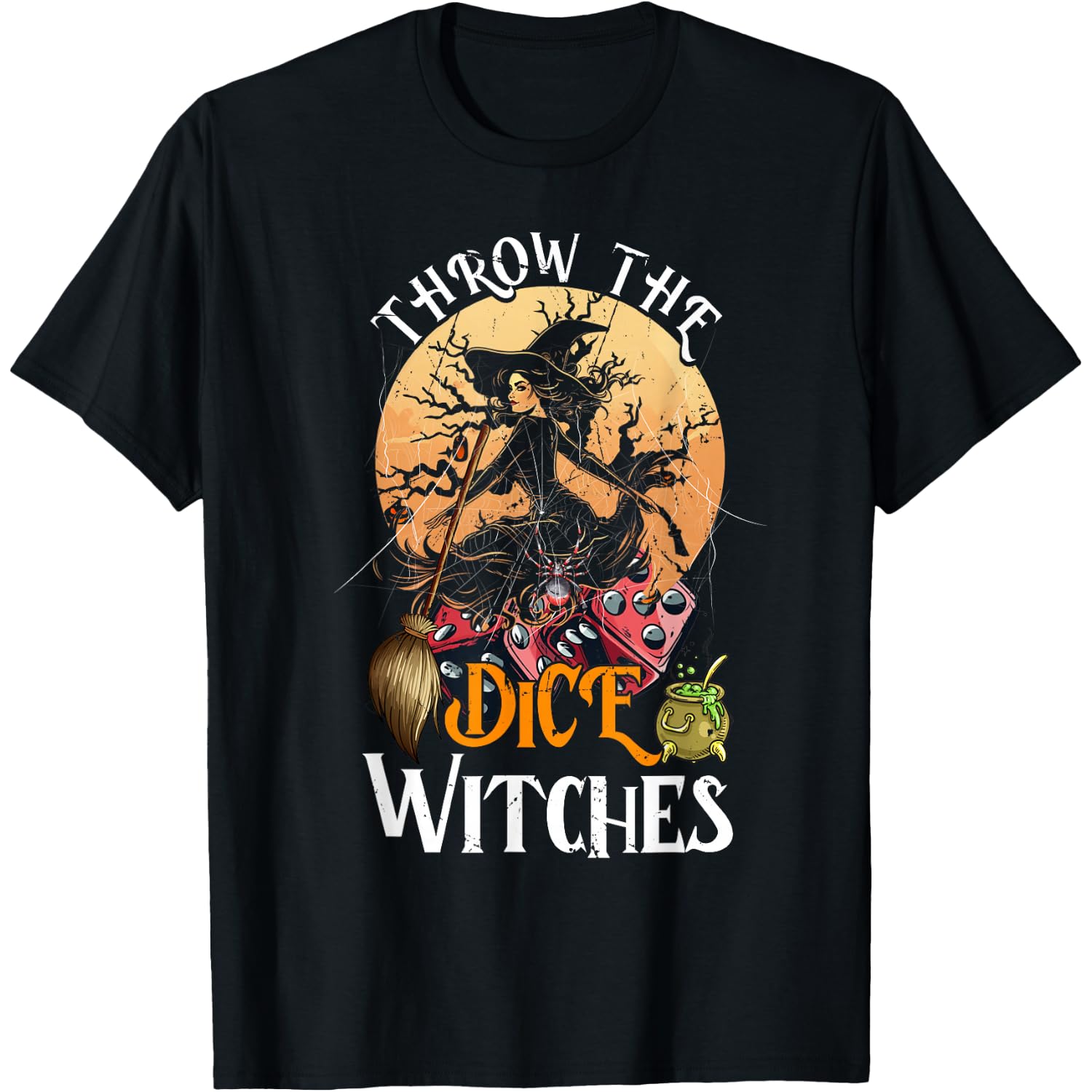 Bunco Throw The Dice Witches Bunco Game Lover Halloween T-Shirt