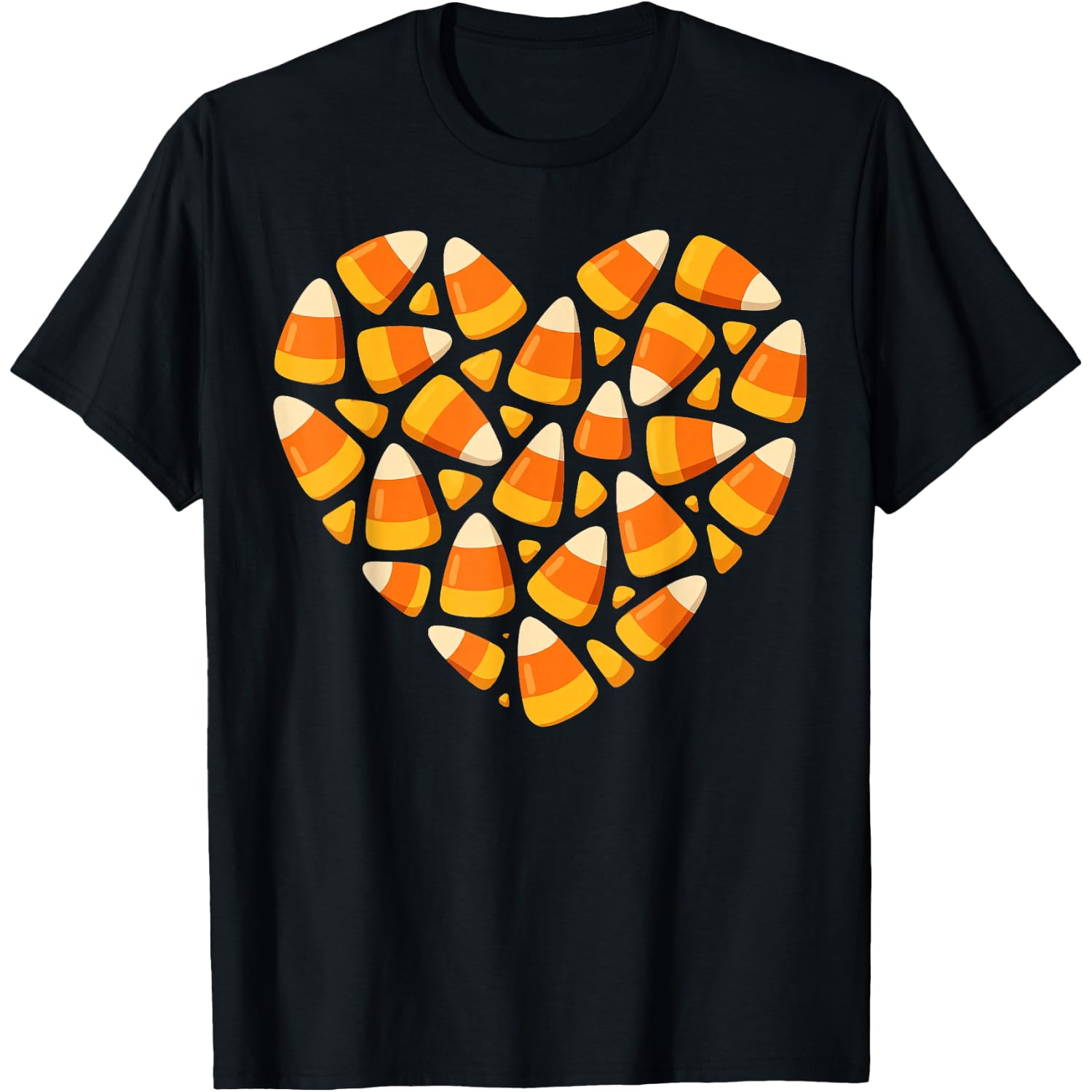 Candy Corn Heart Halloween T-Shirt