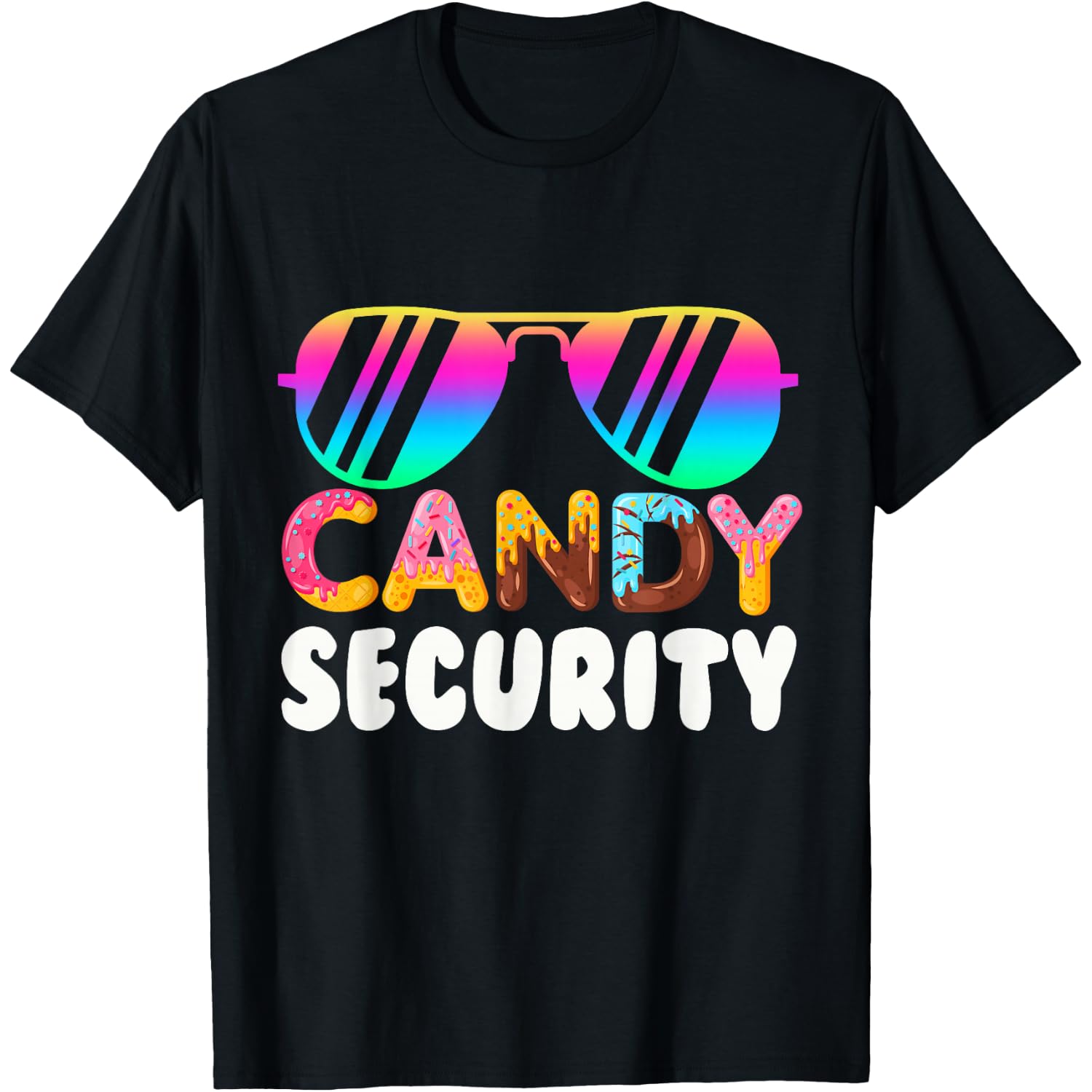 Candyland Candy Security Funny Candy Halloween Costume Adult T-Shirt