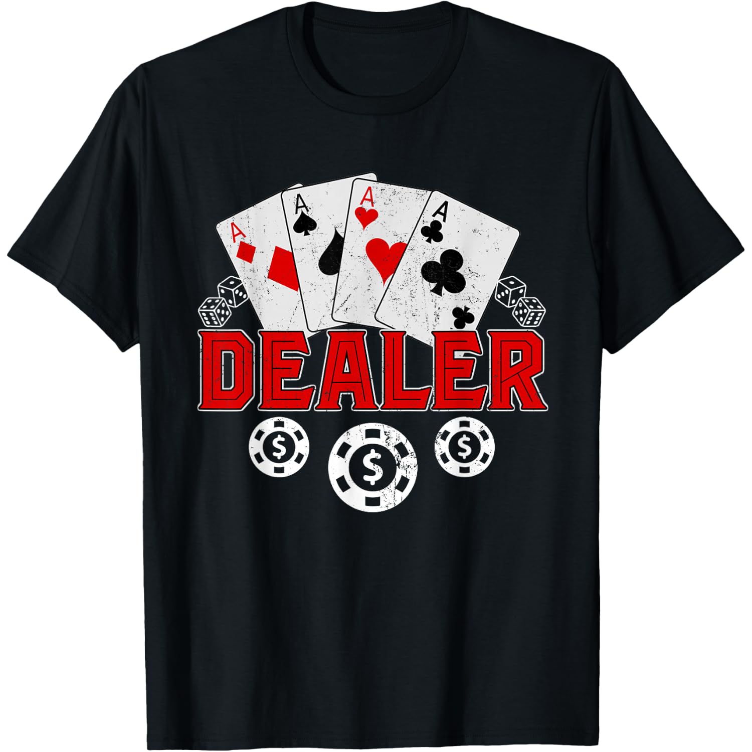 Casino Dealer Halloween Costume Poker Gambling T-Shirt