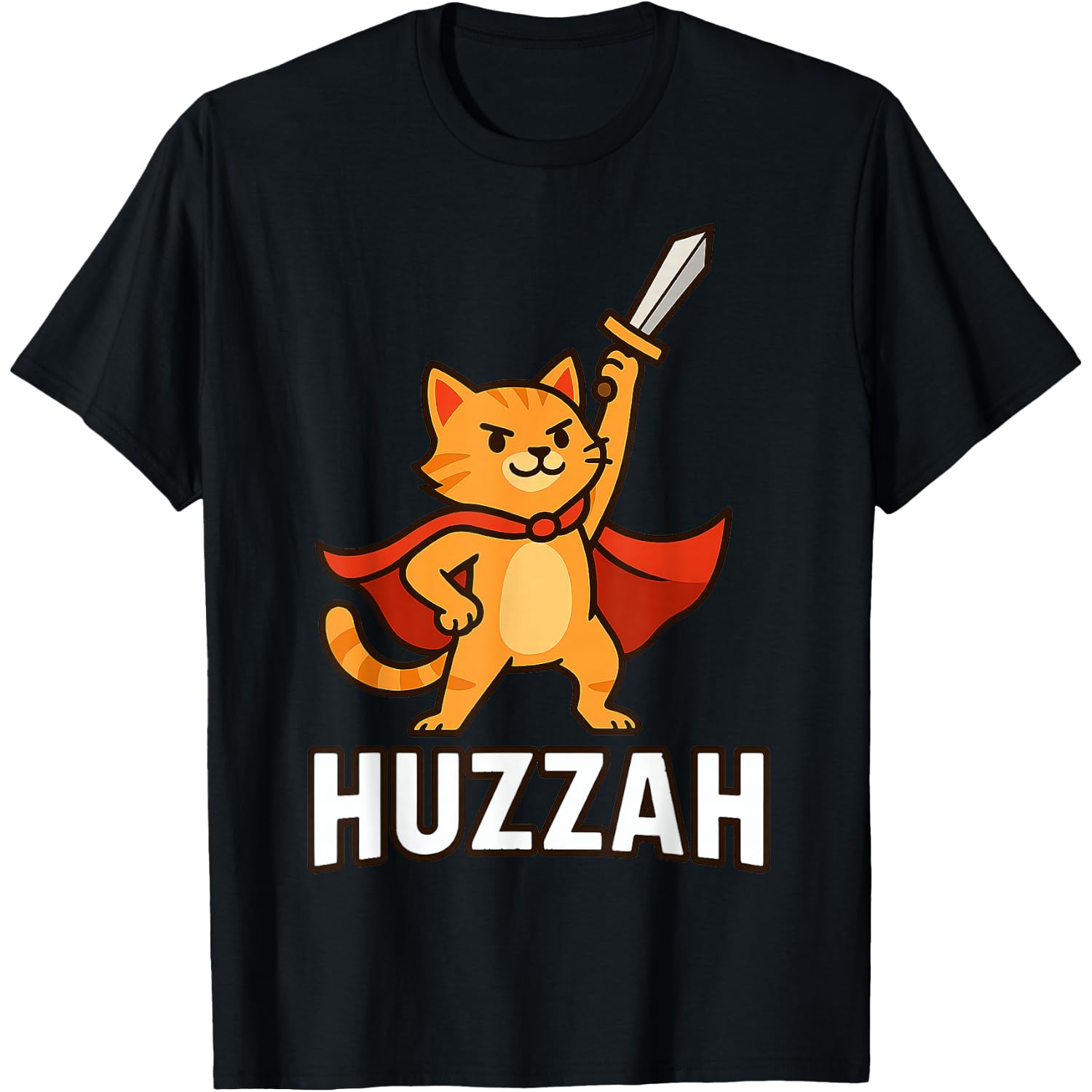 Cat Huzzah Hero Funny Kitten Lover Gifts for Men Women Kid T-Shirt