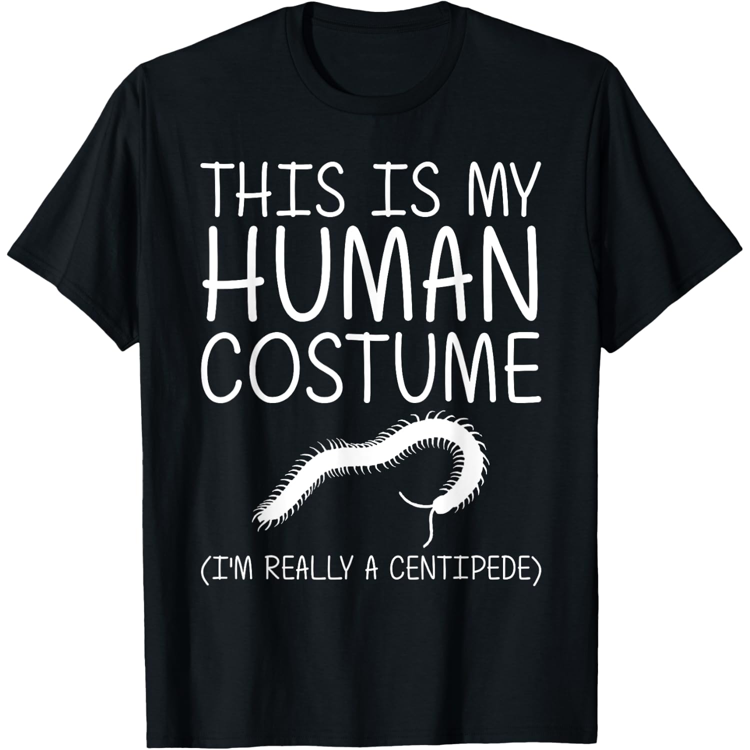 Centipede Easy Halloween Human Costume Arthropod DIY Gift T-Shirt