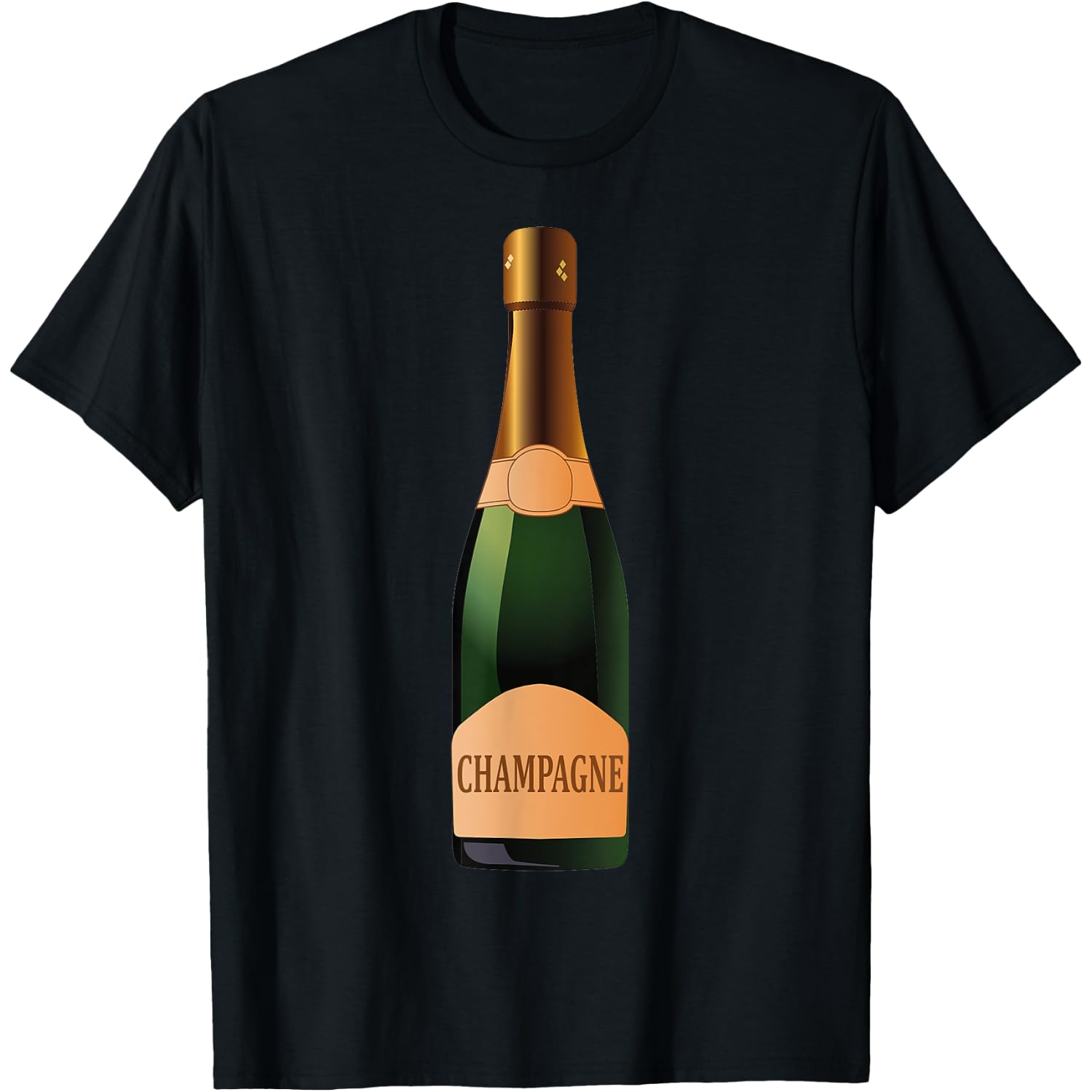 Champagne Bottle Halloween Costume Funny Fancy Dress Up Idea T-Shirt