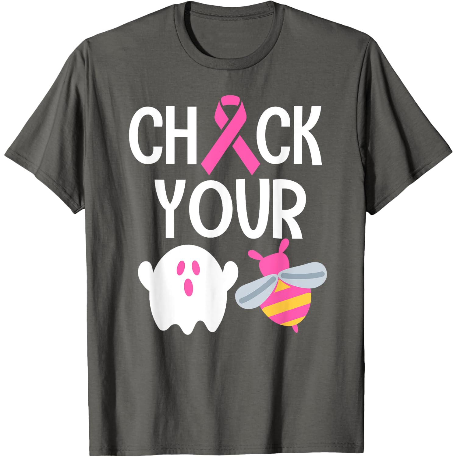 Check Your Breast Funny Cute Halloween Boo Bees T Shirt Gift