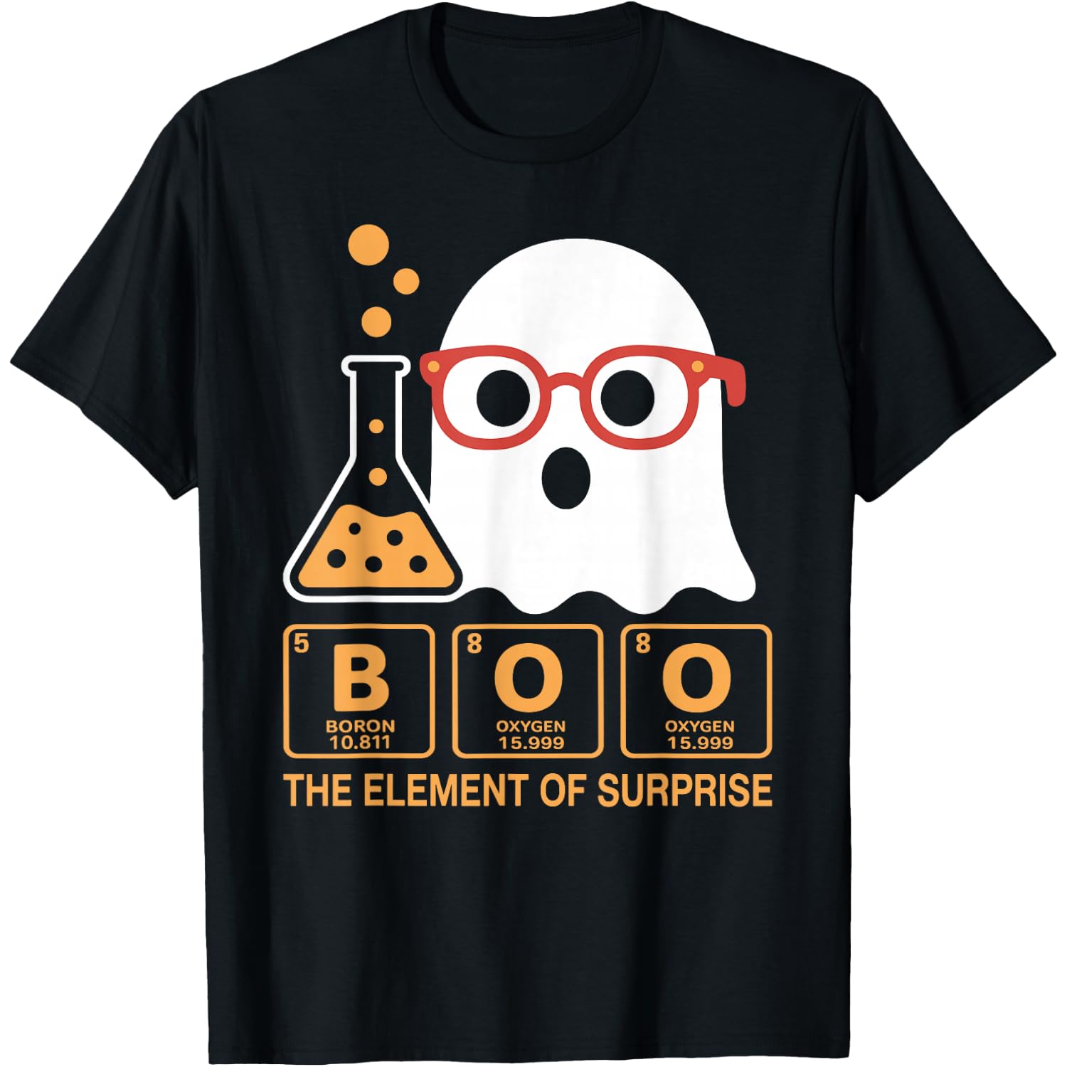Chemistry Boo The Element of Surprise Cute Chemist Halloween T-Shirt