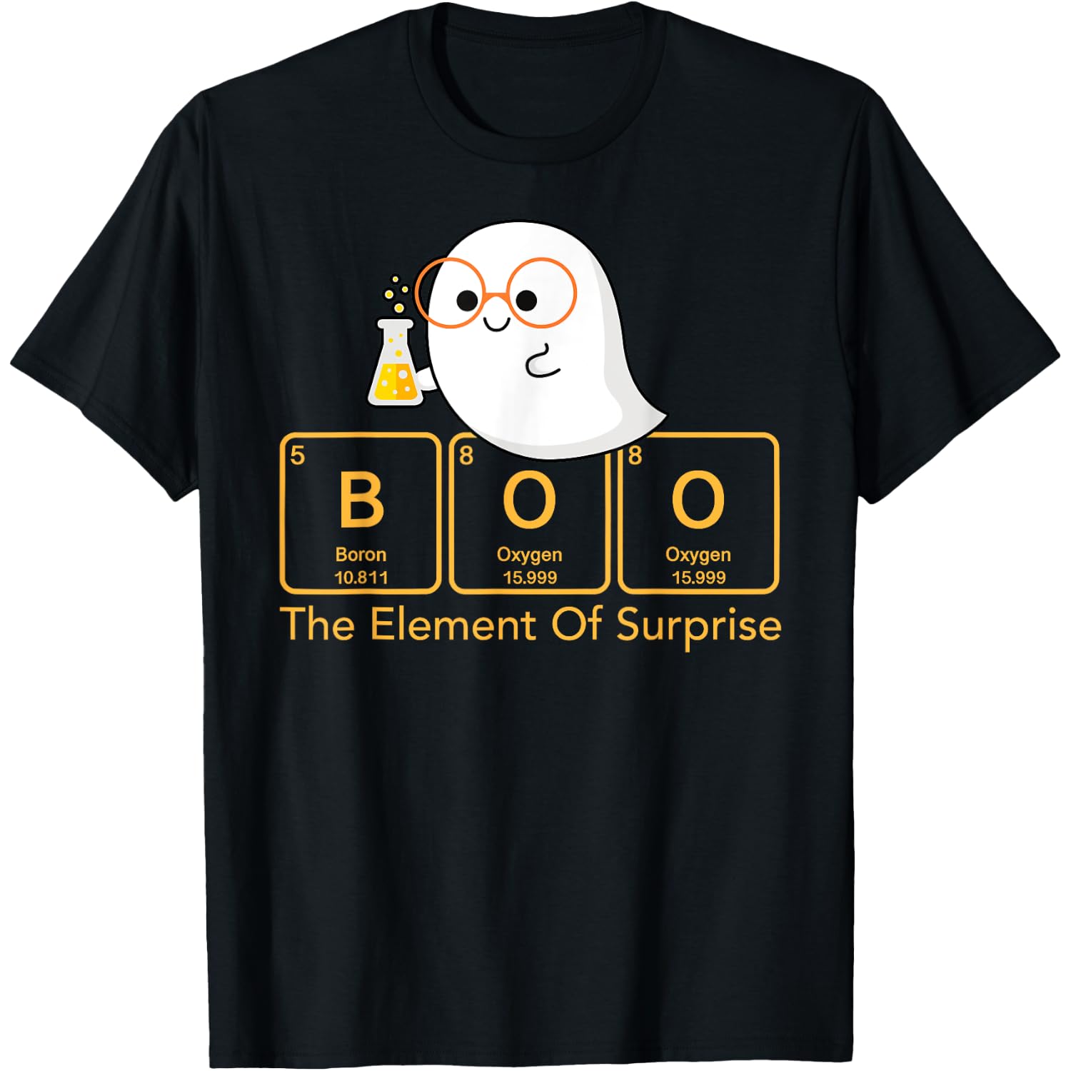Chemistry Boo The Element of Surprise Cute Chemist Halloween T-Shirt